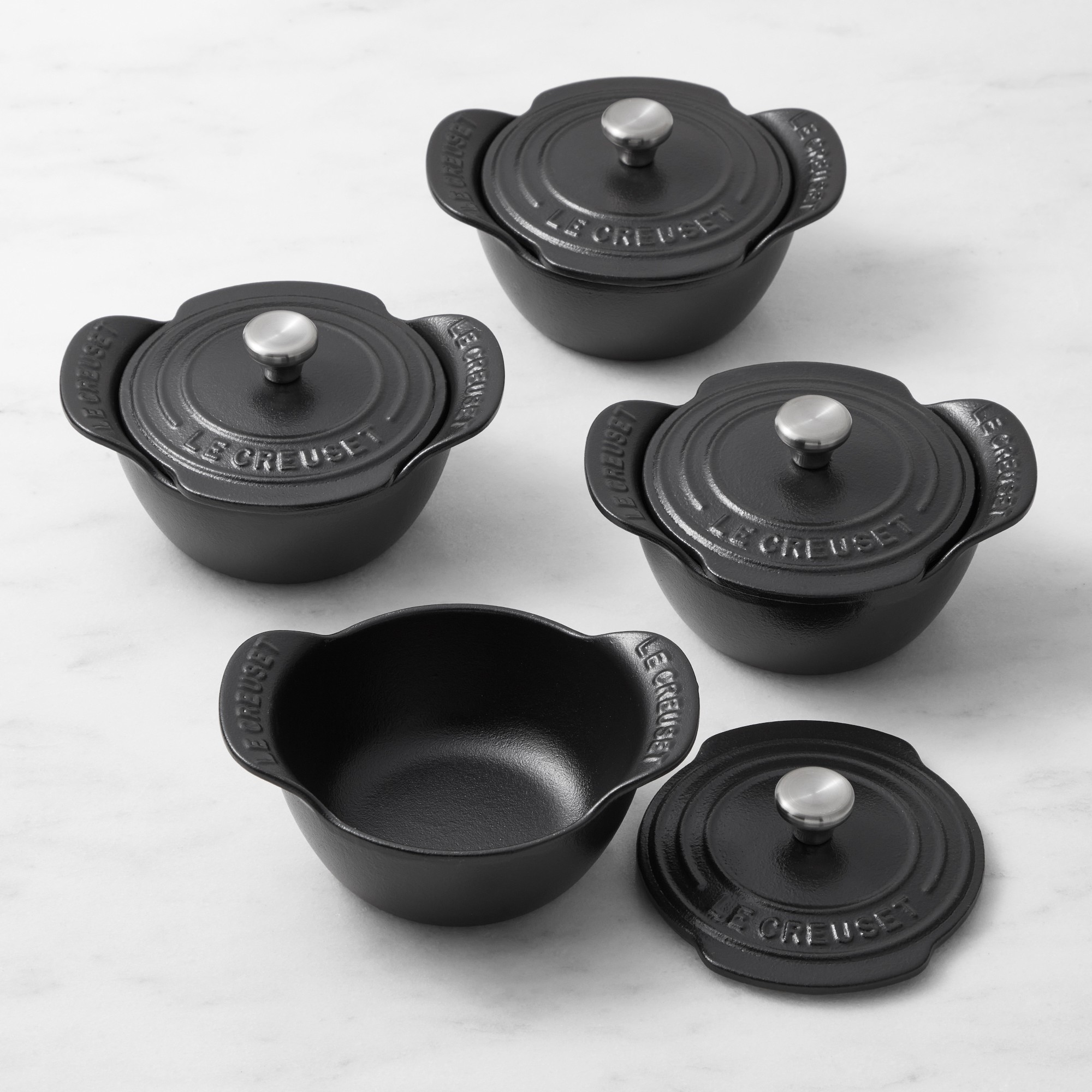 Le Creuset Gourmand Enameled Cast Iron 4-Piece Covered Cocotte Set