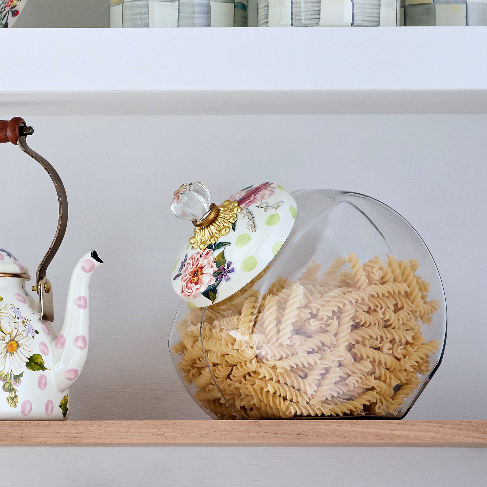 Mackenzie-Childs Wildflowers Enamel Cookie Jar