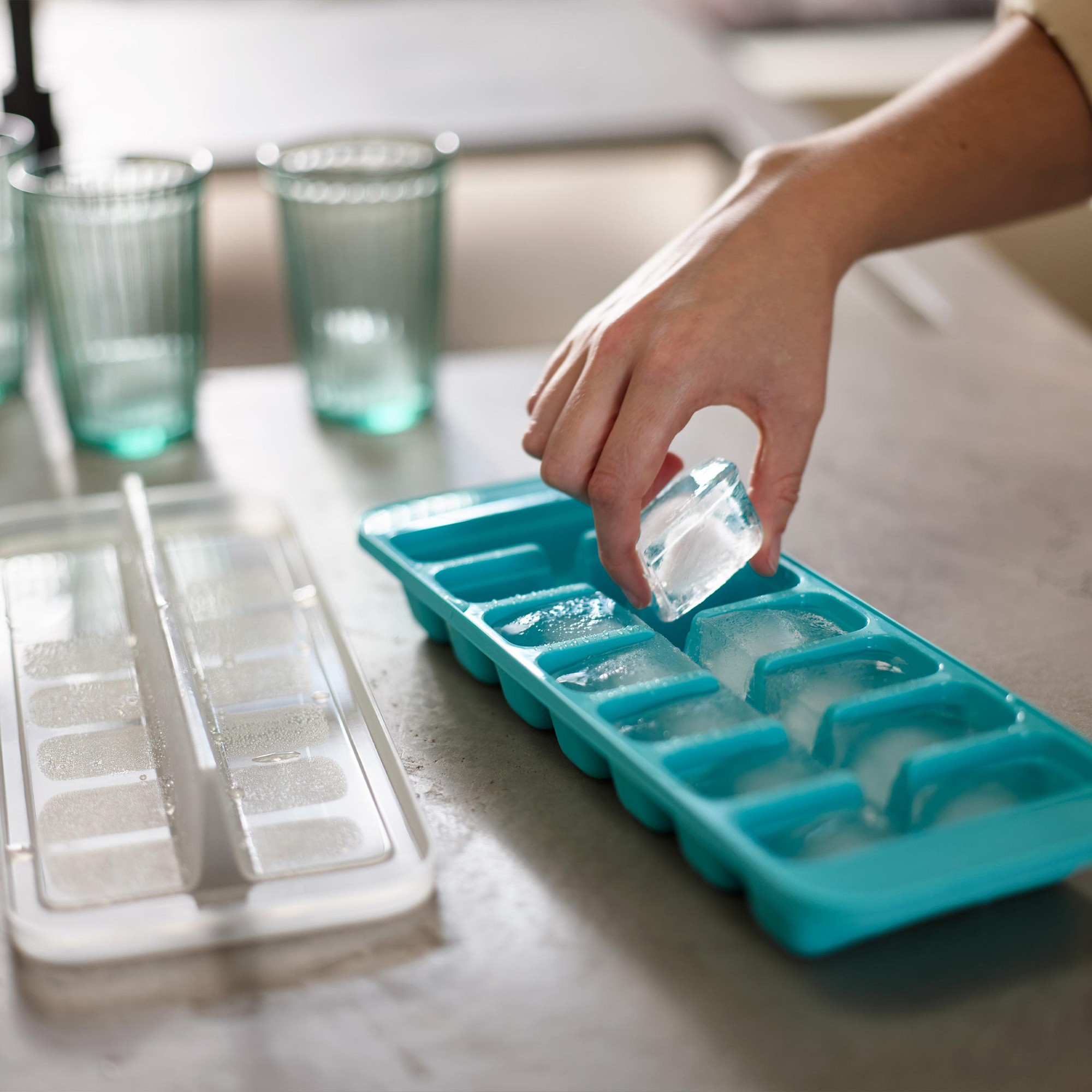 Joseph Joseph Flow Easy-fill Ice-cube Tray, Set of 2