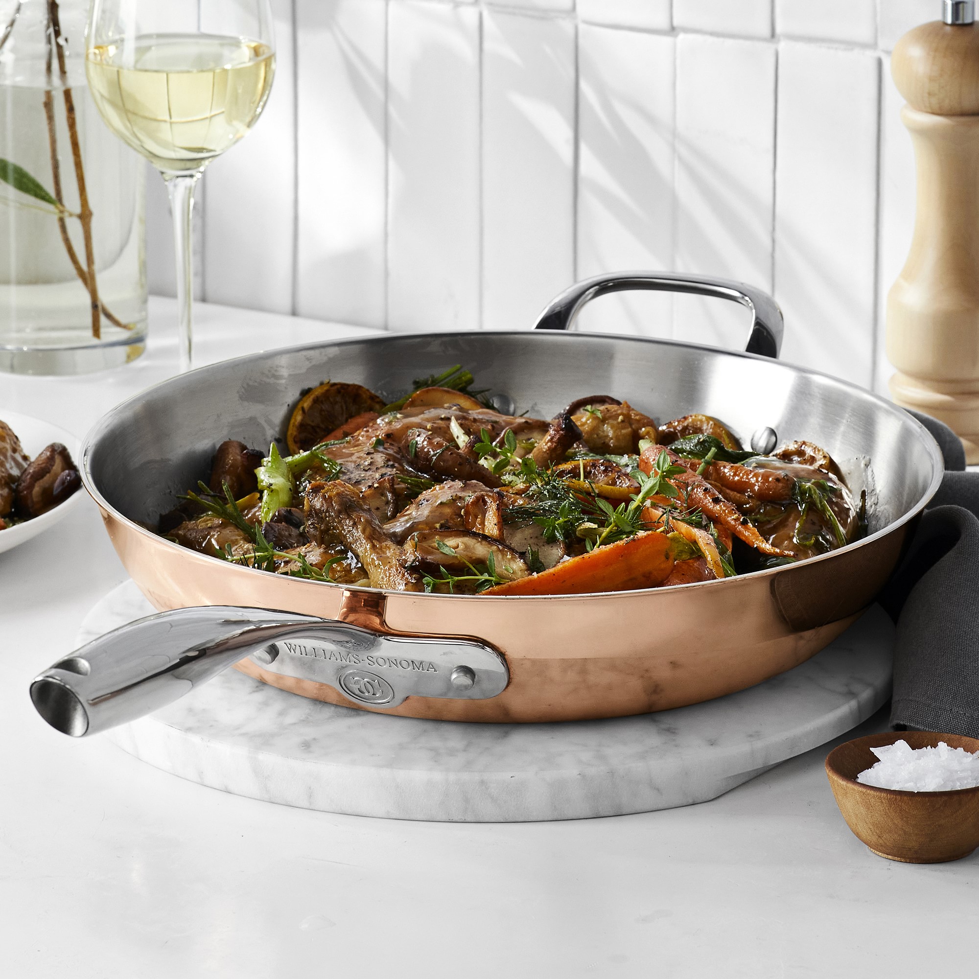 Williams Sonoma Signature Thermo-Clad™ Copper Fry Pan