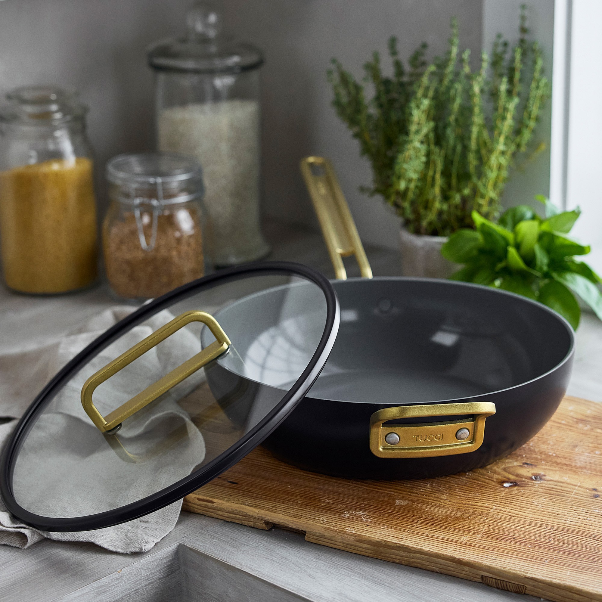 GreenPan™ Stanley Tucci™ Ceramic Nonstick Junior Essential Stanley Pan, 4 1/2-Qt.