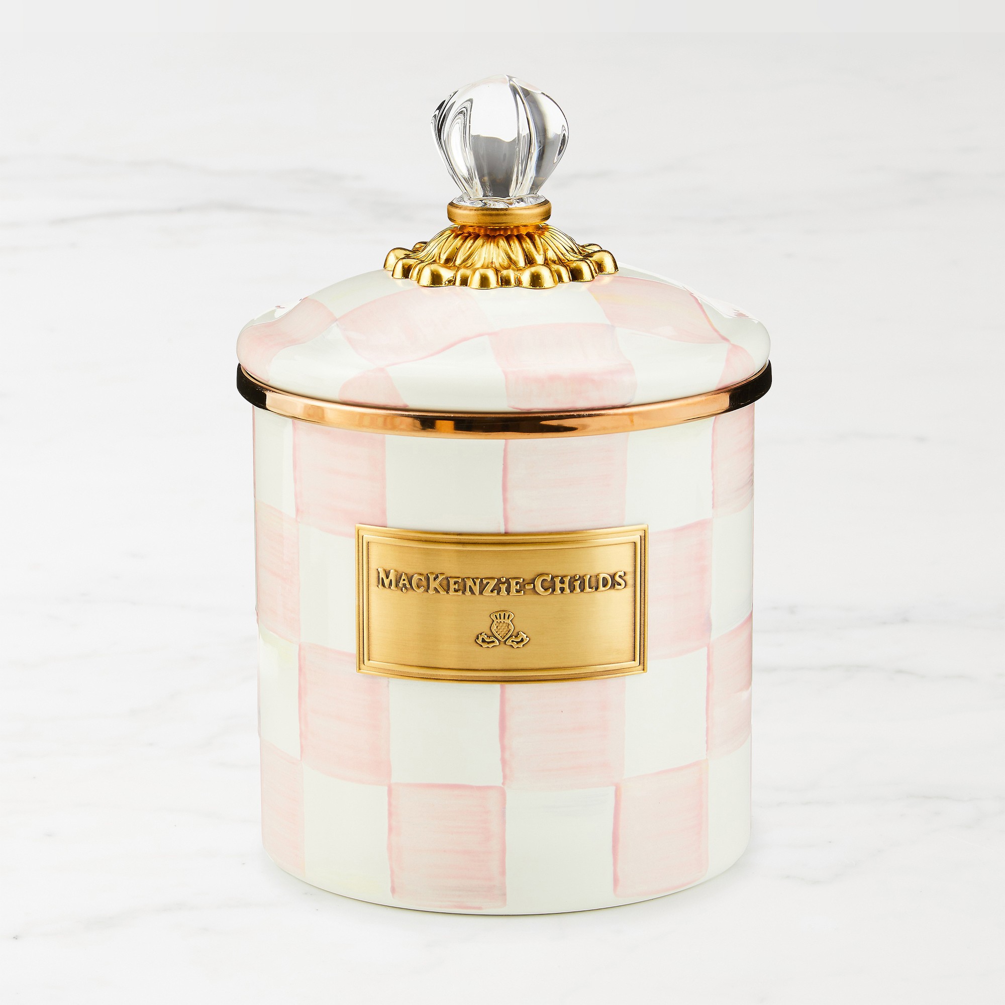 MacKenzie-Childs Rosy Check Canister