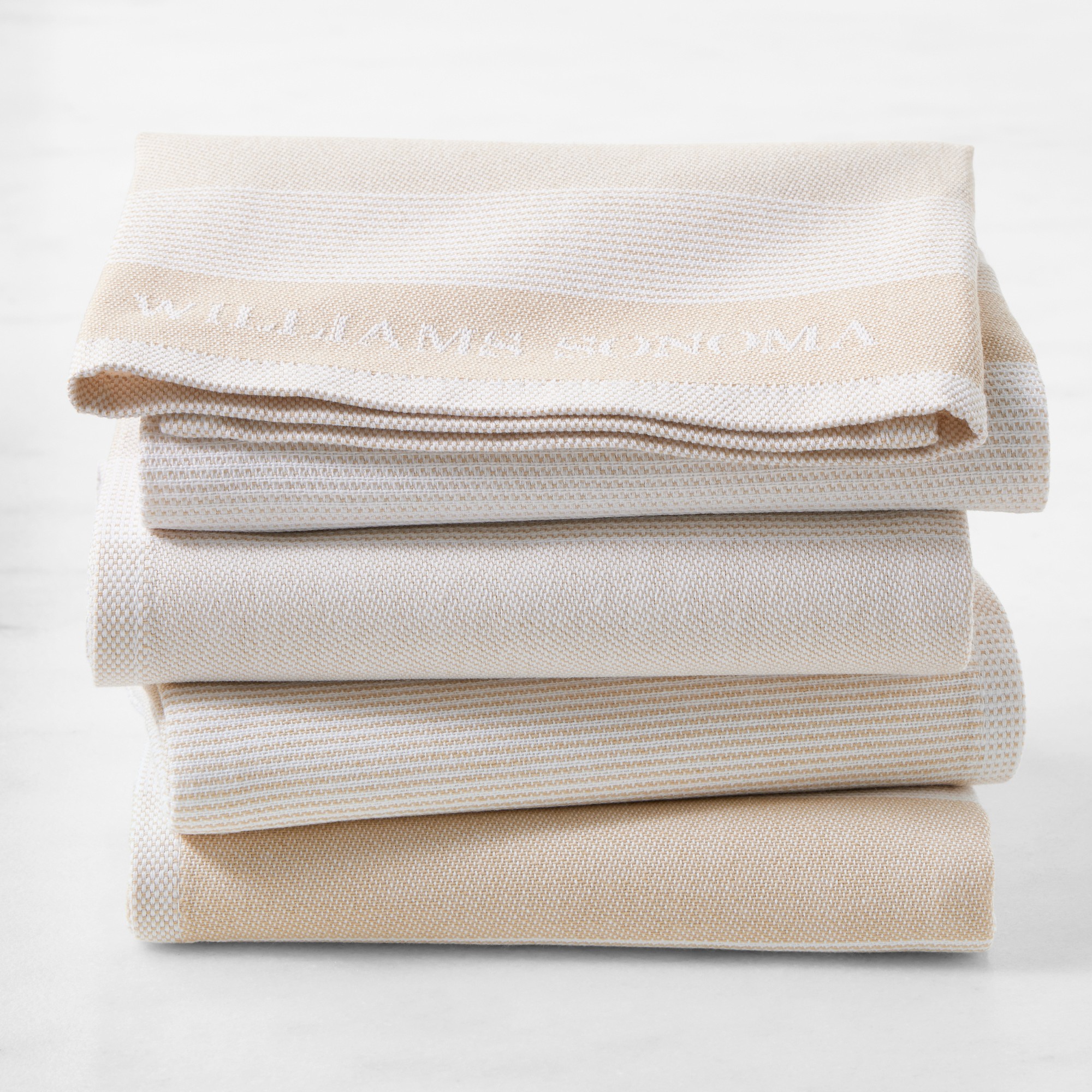 Williams Sonoma Logo Stripe Towels, Set of 4