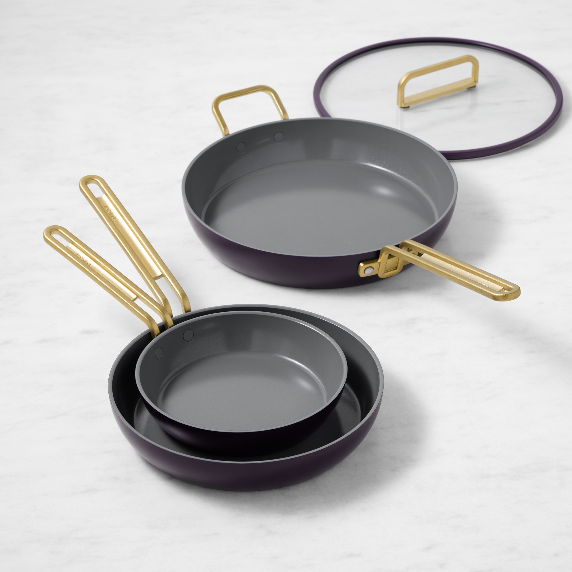 GreenPan™ Stanley Tucci™ Ceramic Nonstick 4-Piece Fry Pan Set, Calabrian Fig