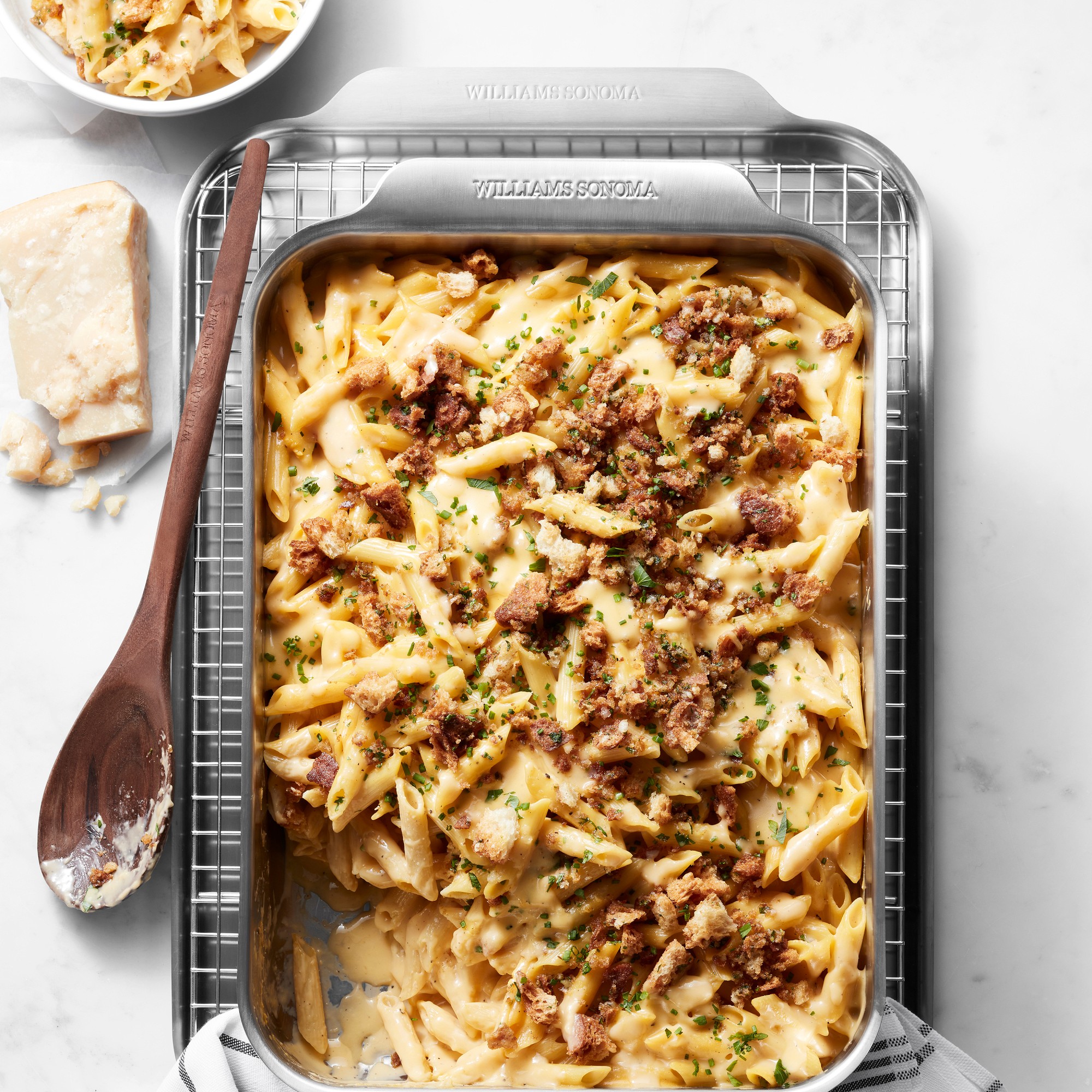 Williams Sonoma Signature Thermo-Clad™ Stainless-Steel Ovenware Lasagna Baker, 17 x 11