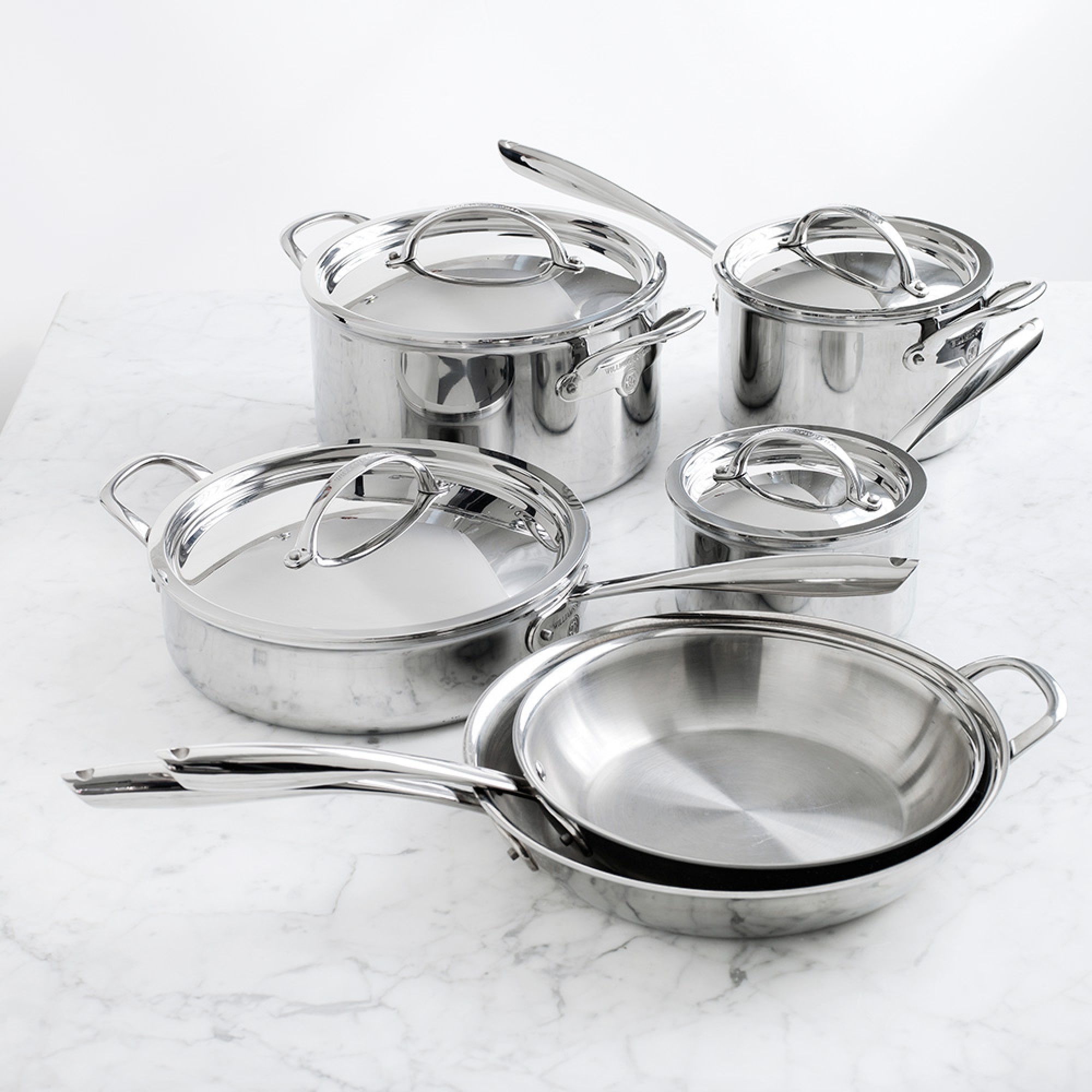 Williams Sonoma Signature Thermo-Clad™ Stainless-Steel 10-Piece Cookware Set