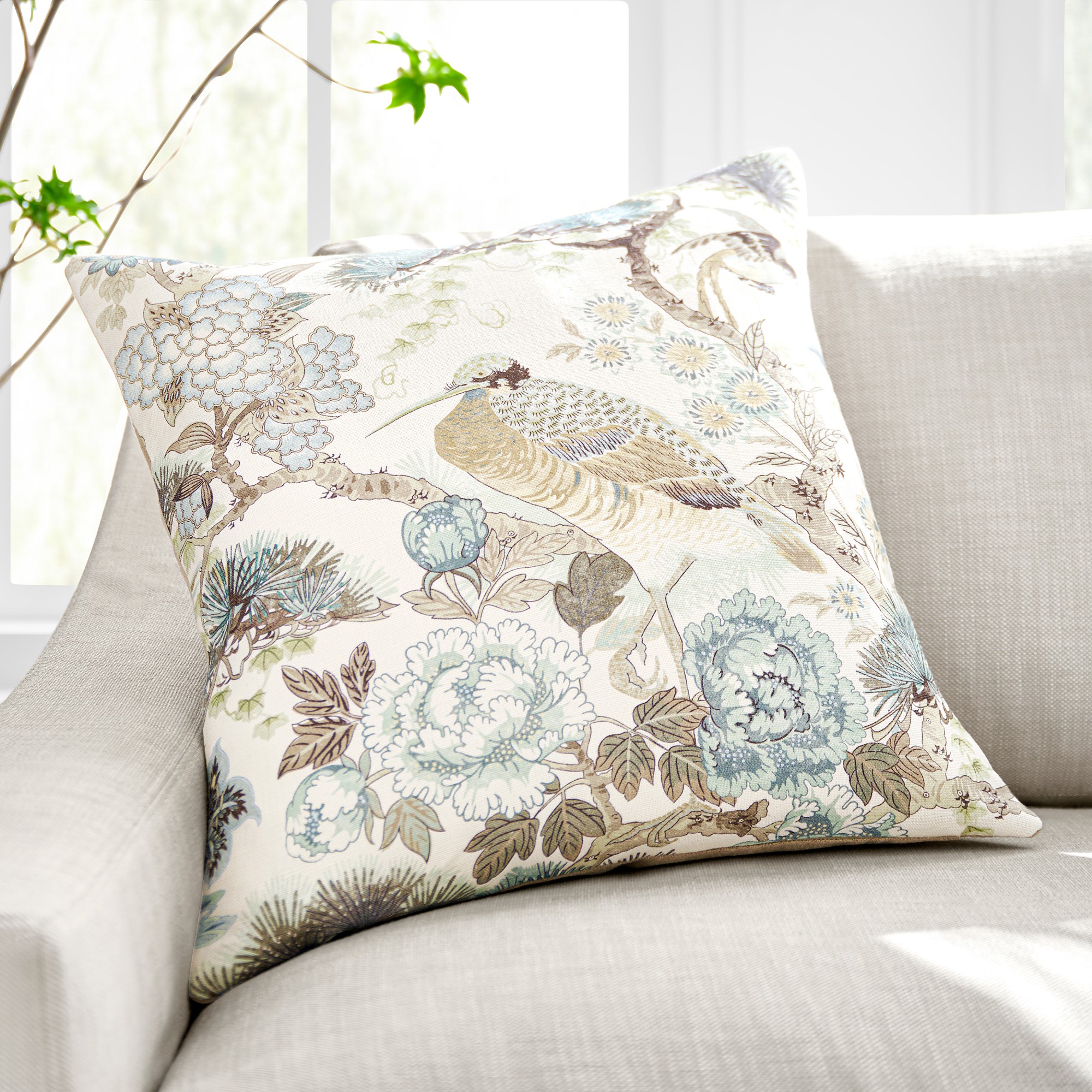 Scalamandré Shenyang Linen Pillow Cover