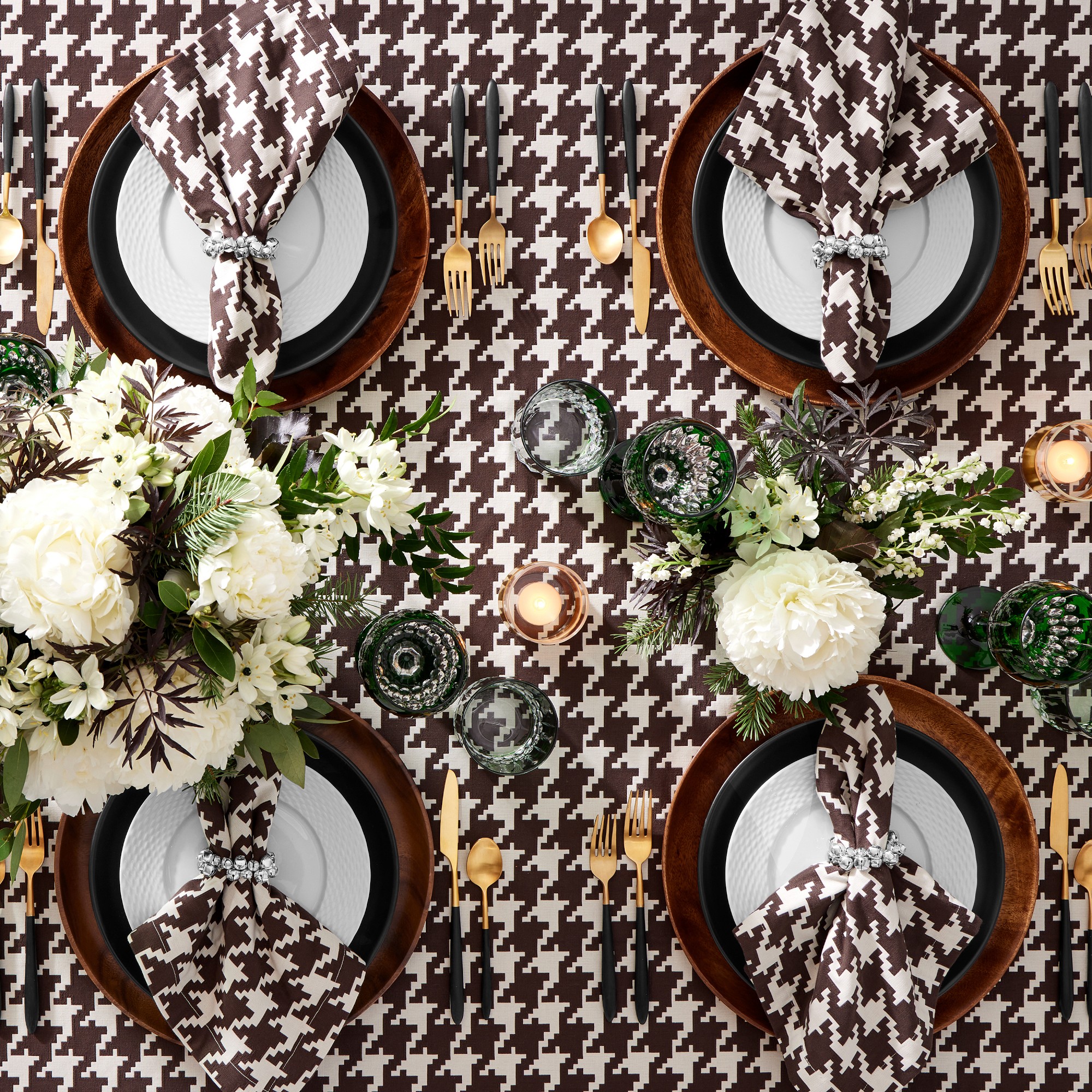 Houndstooth Napkins, Set of 4