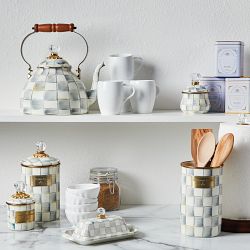MacKenzie-Childs Sterling Check Tea Kettle