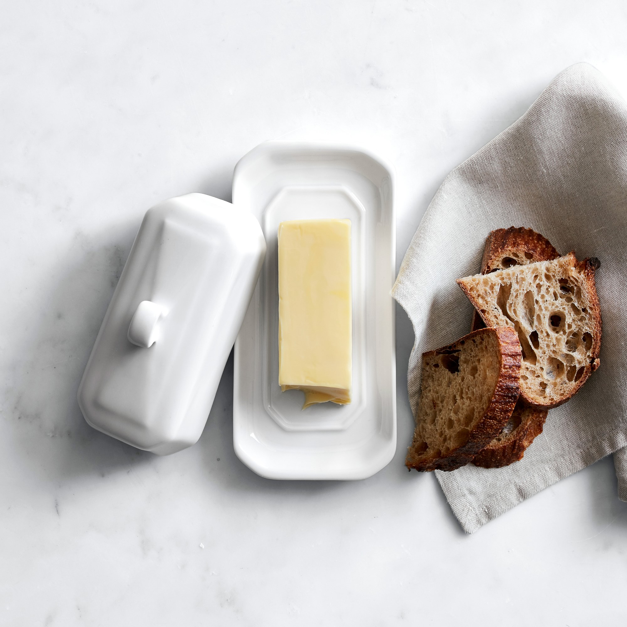 Pillivuyt Porcelain Covered Butter Dish