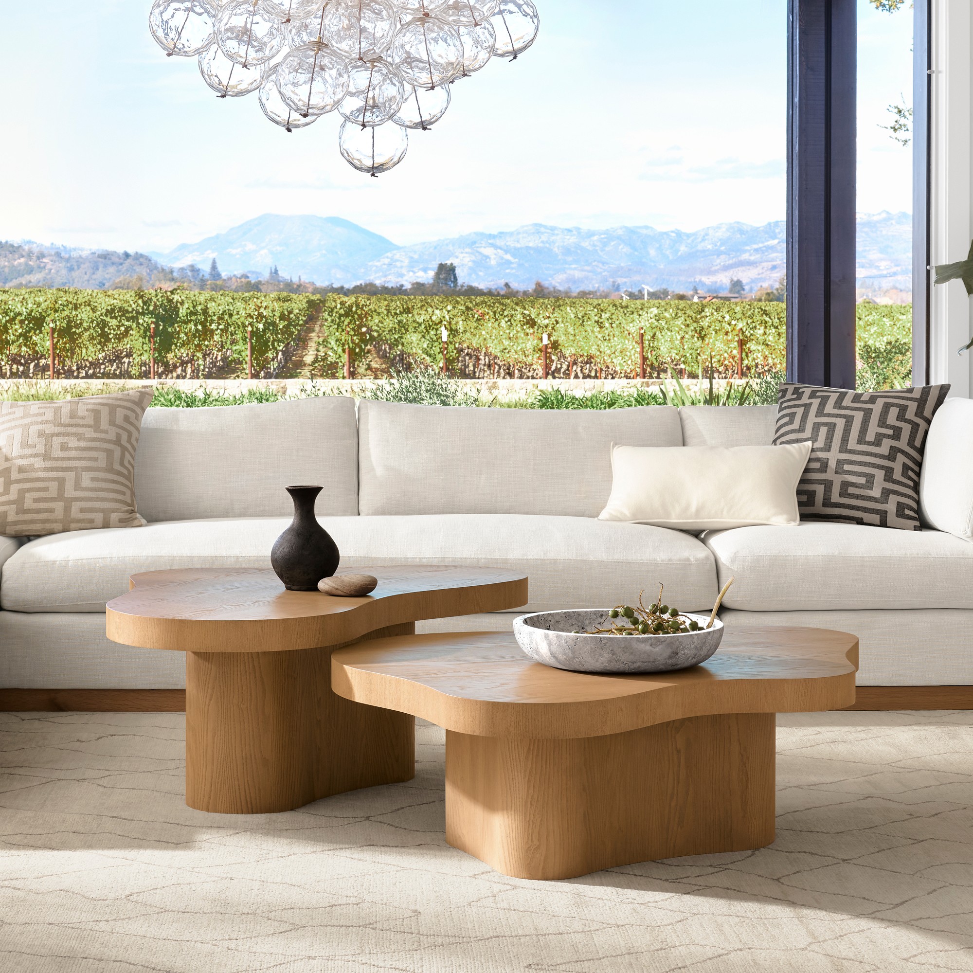 Marin Organic Curved Nesting Coffee Tables (40- 83)