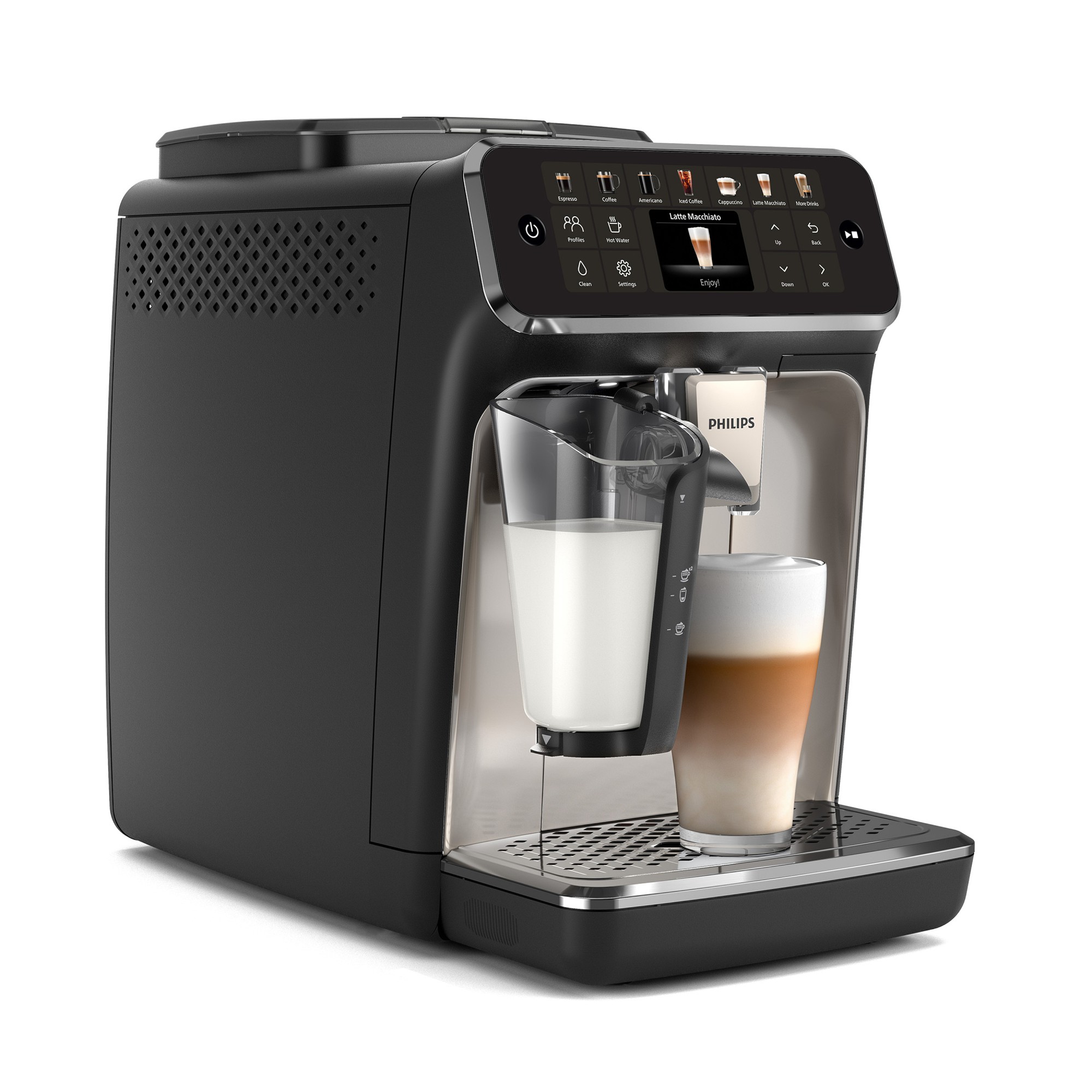 Philips 4400 Fully Automatic Espresso Machine with LatteGo & Iced Coffee