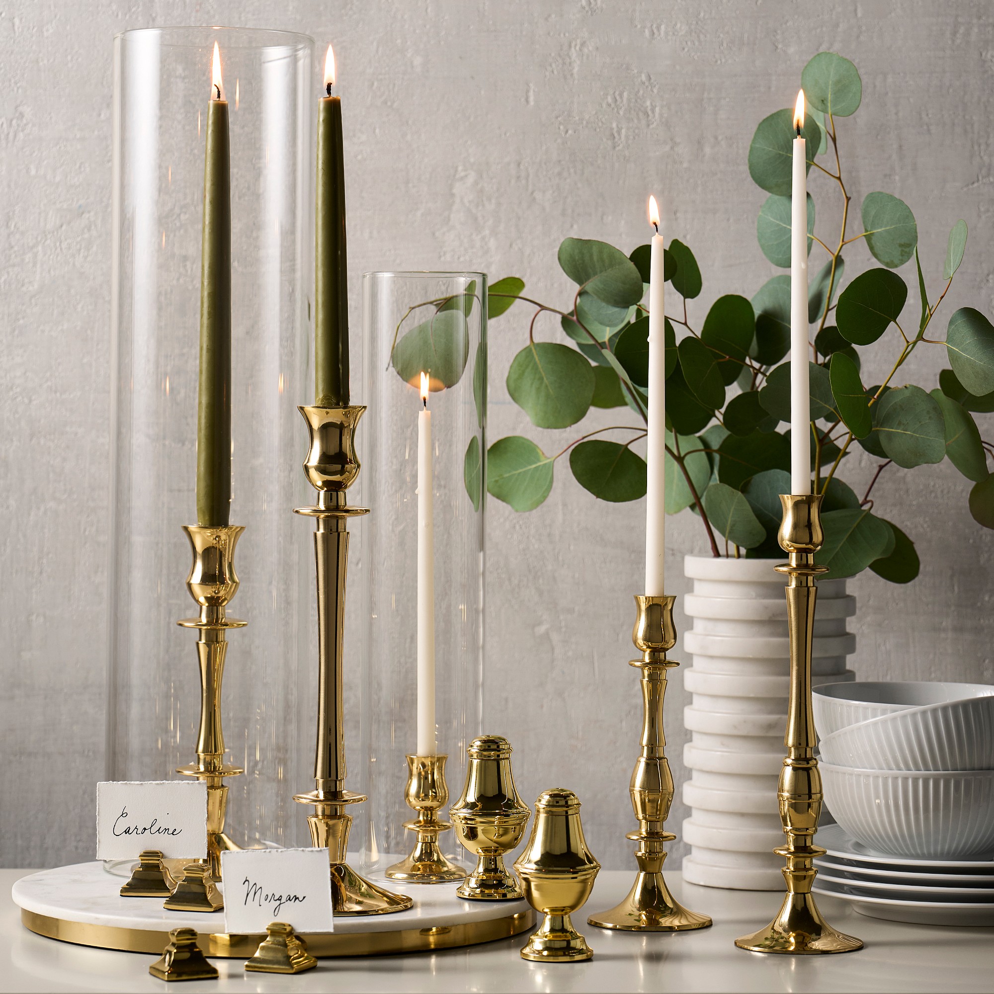 12 Taper Candles, Set of 2