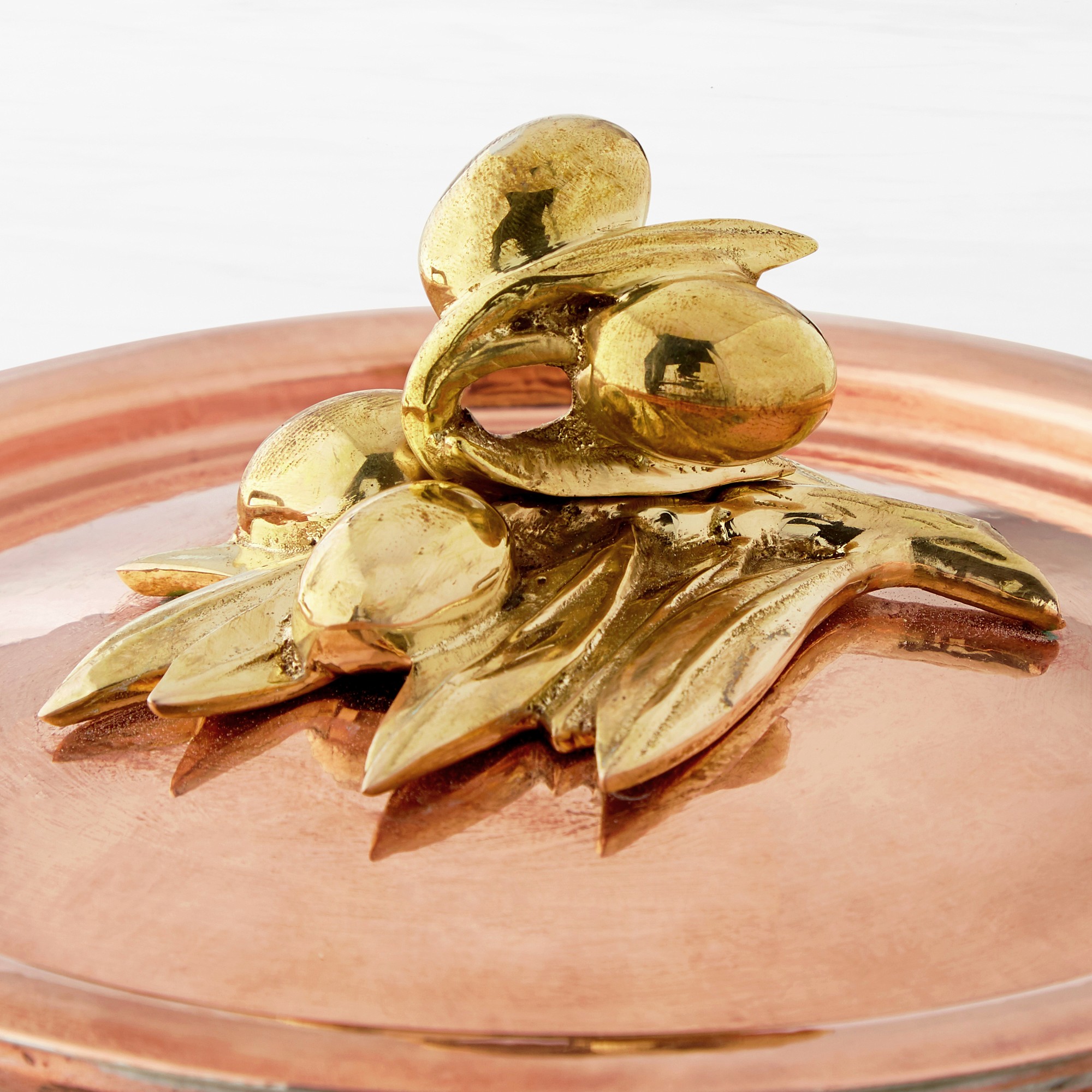 Ruffoni Historia Hammered Copper Stock Pot with Olive Knob, 3 1/2-Qt.