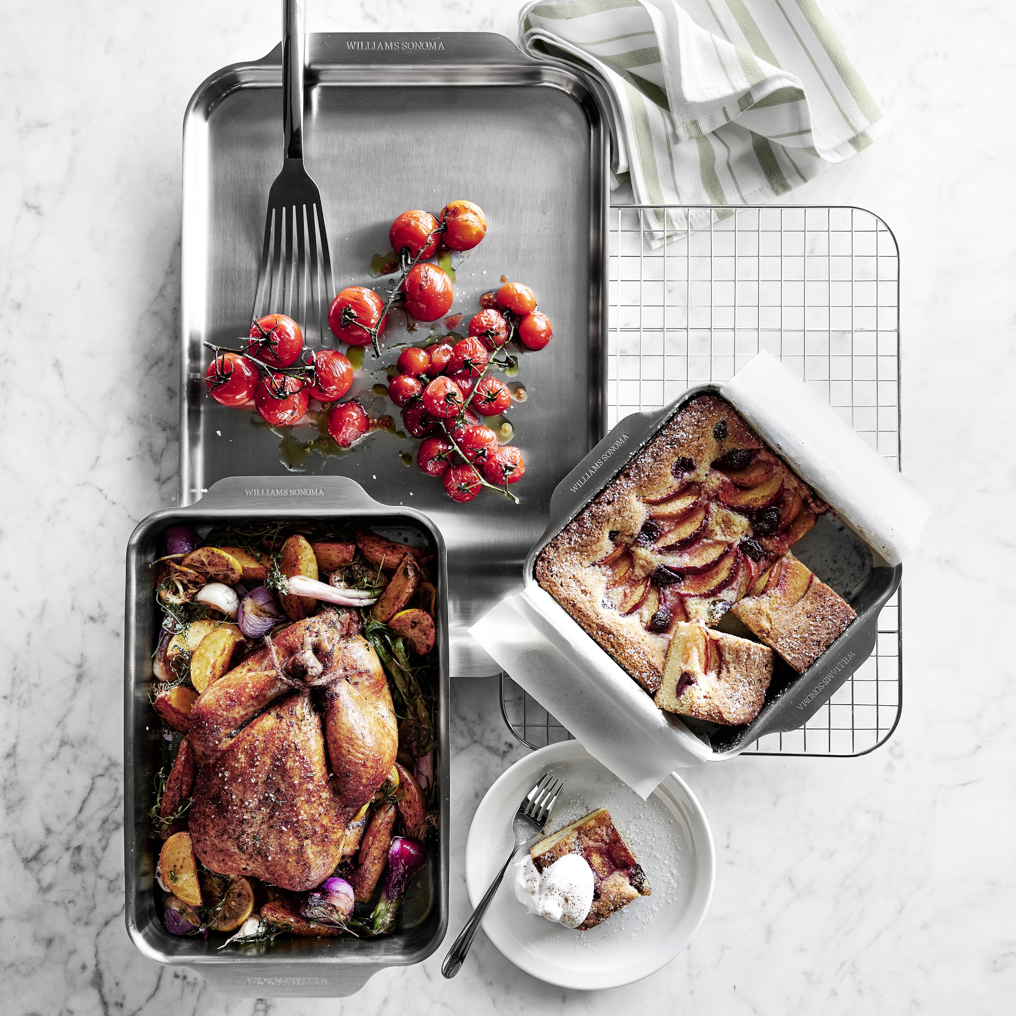 Williams Sonoma Signature Thermo-Clad™ Stainless-Steel Ovenware Baking Pan, 8 x 8