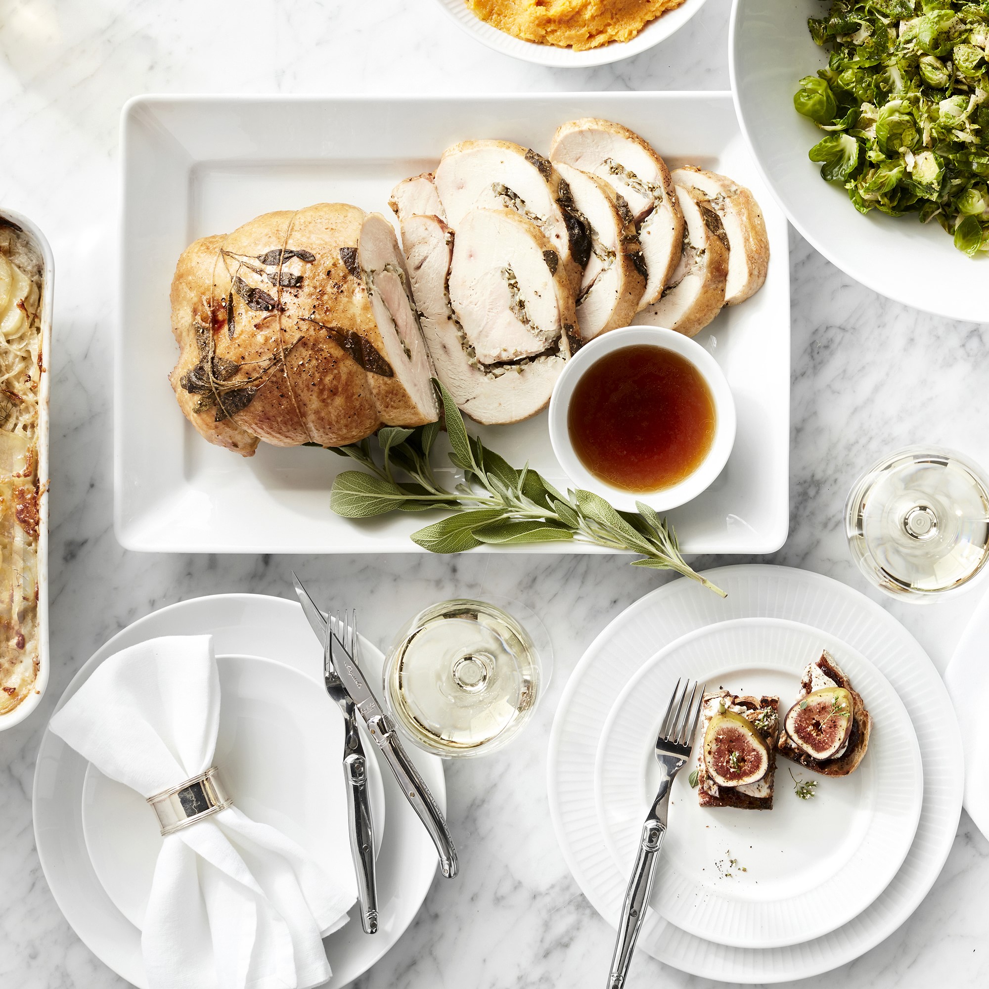 Pillivuyt Plisse Porcelain Salad Plates