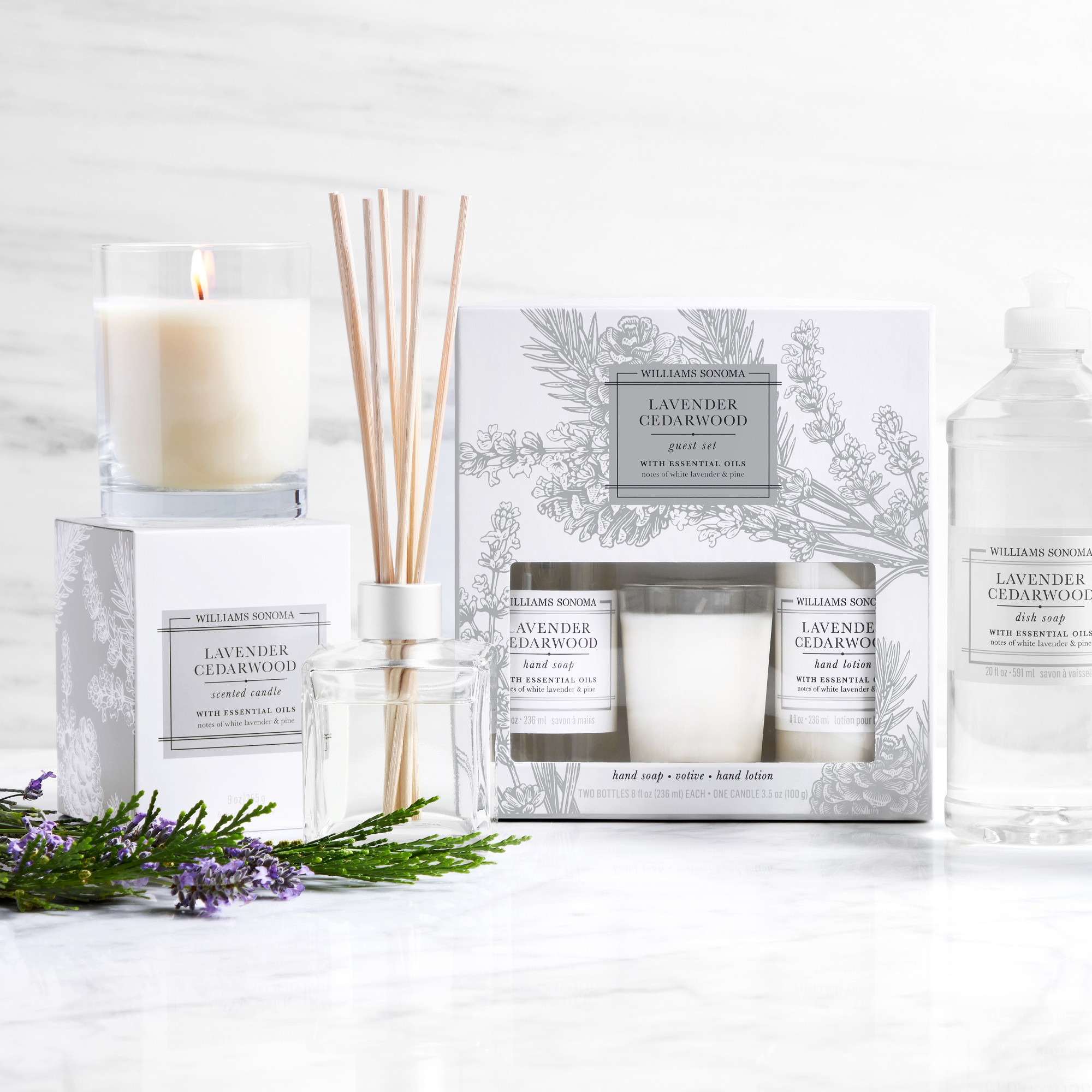 Williams Sonoma Lavender Cedarwood Essentials Oils Collection