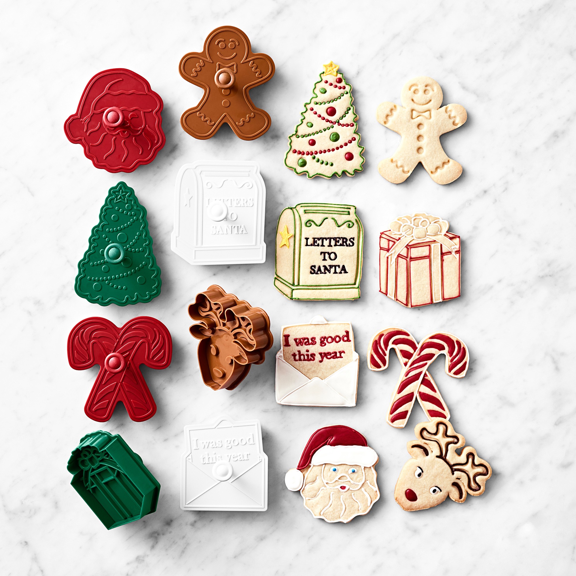 Williams Sonoma Holiday Letters to Santa Impression Cookie Cutters, Set of 23