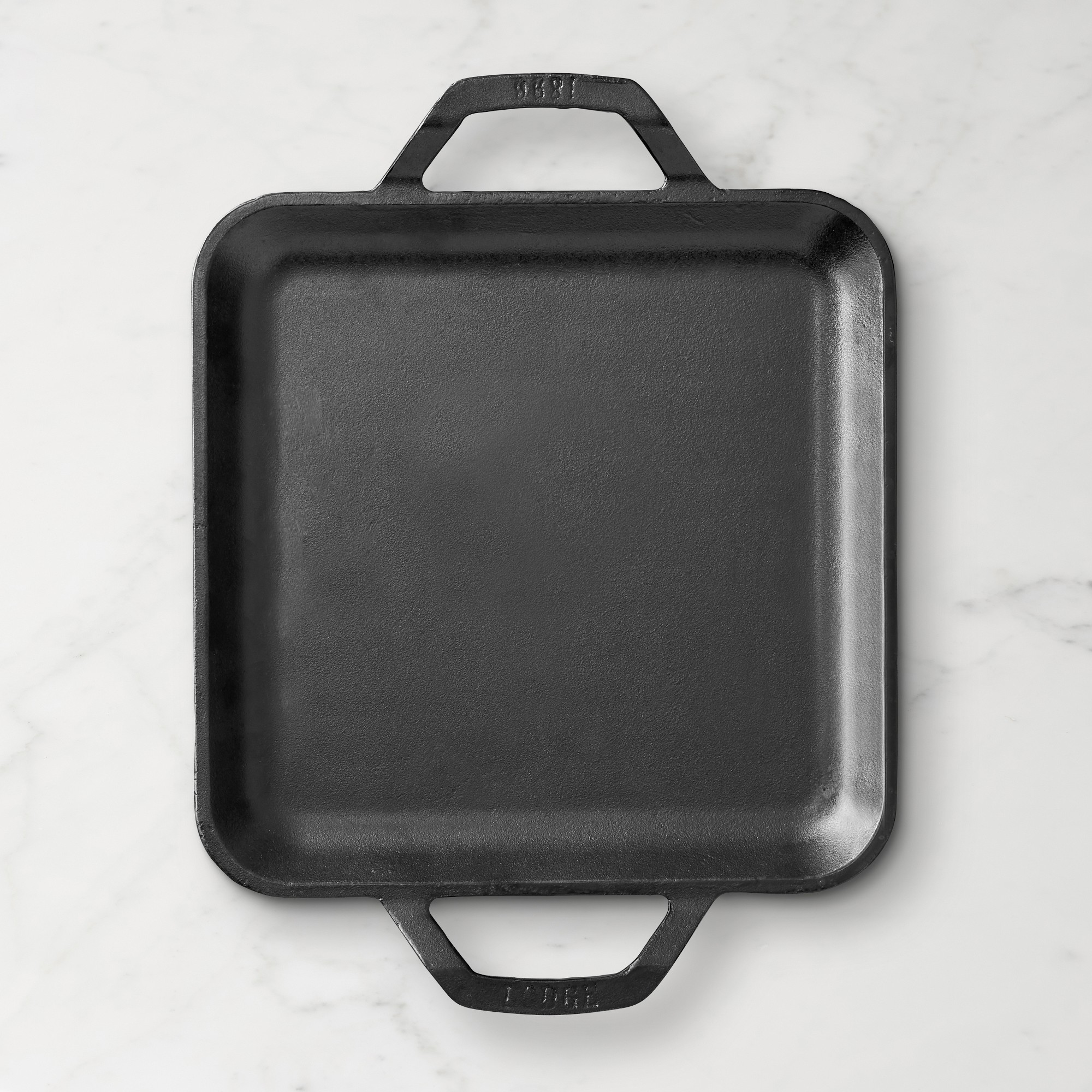 Lodge Chef Collection Seasoned Cast Iron Double Handled Square Griddle, 11