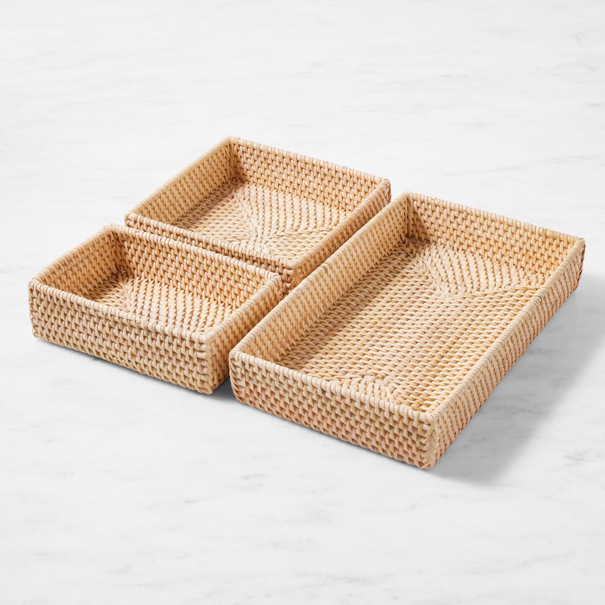 Hold Everything In Drawer and Countertop Woven Trays, Set of 3
