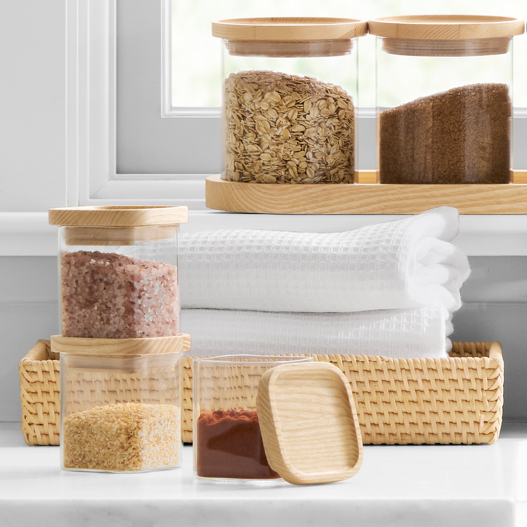 Hold Everything Stackable Glass Canister