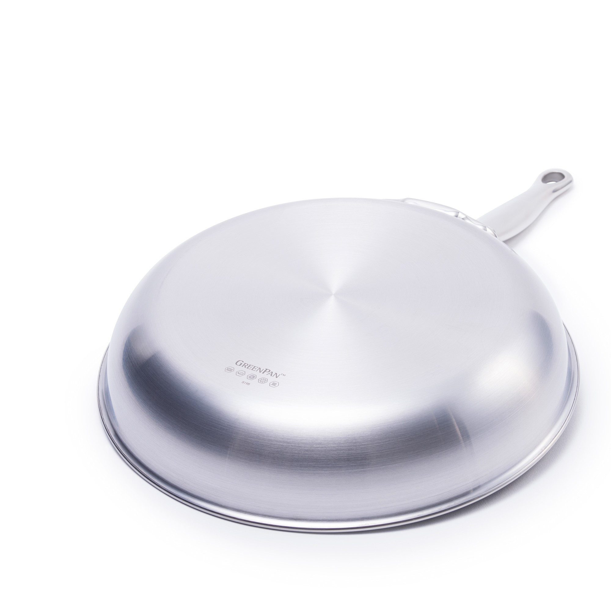 GreenPan™ Premiere Stainless-Steel Ceramic Nonstick 12 Covered Fry Pan