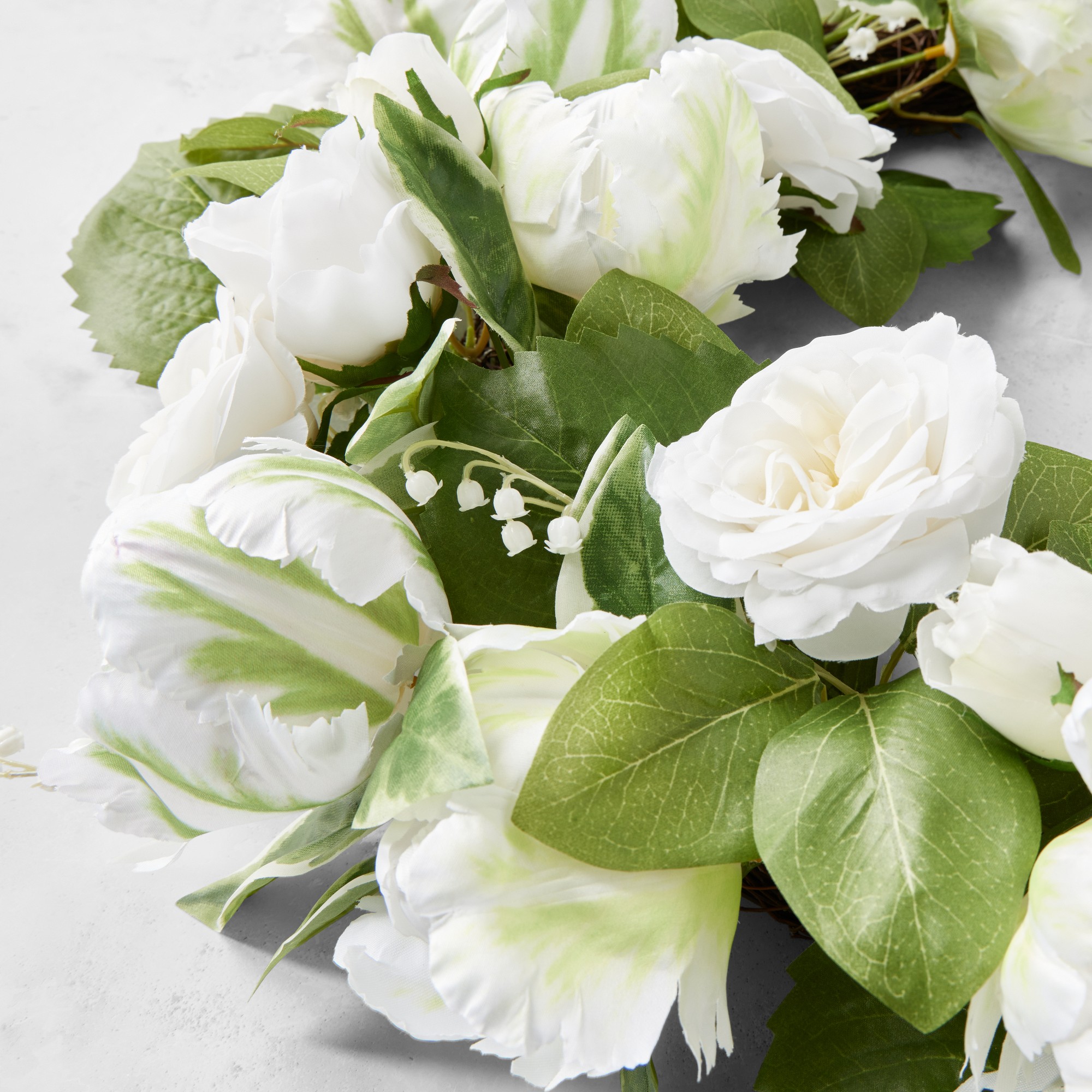 UV Protected Garden Lattice Faux Wreath, 26