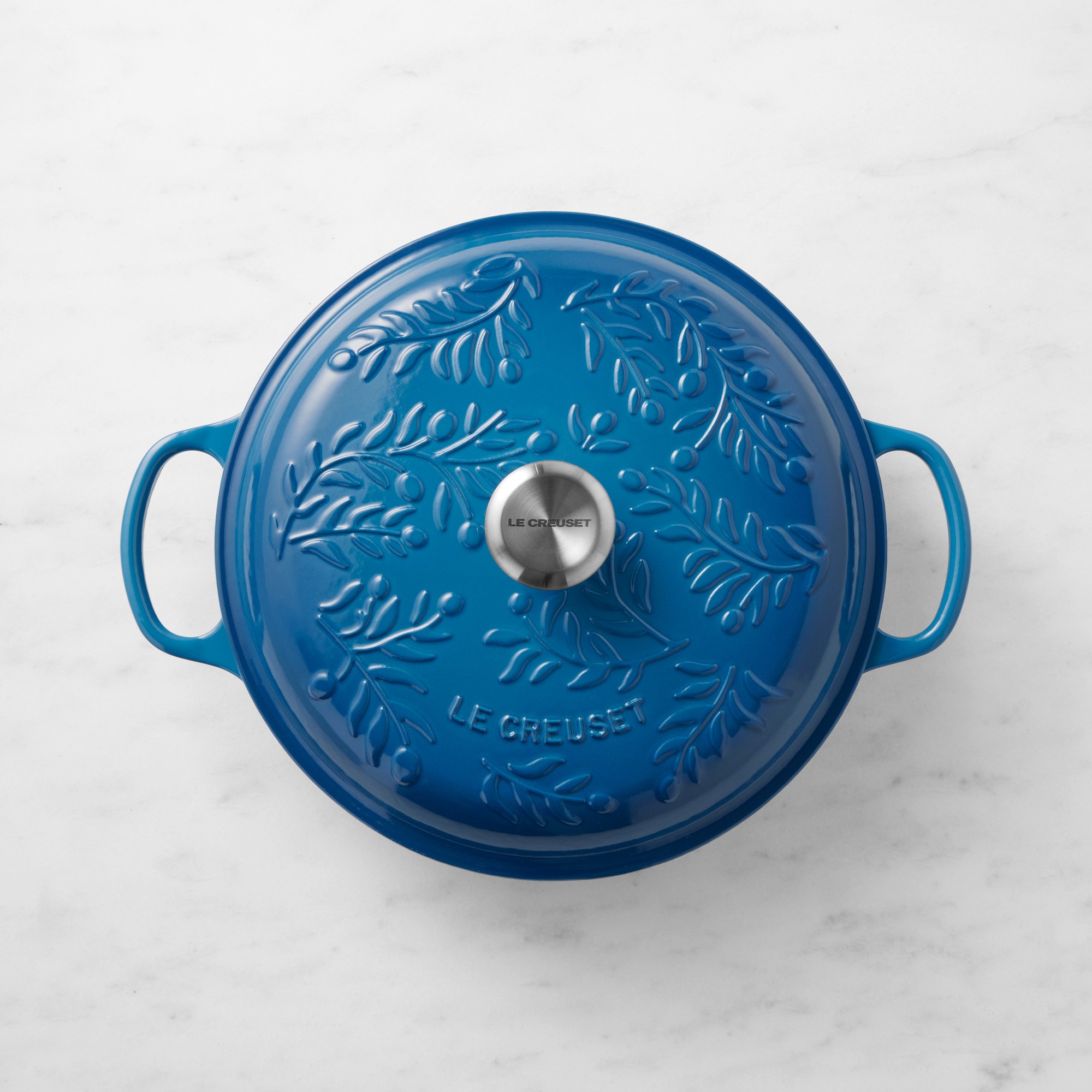 Le Creuset Enameled Cast Iron Olive Branch Braiser, 3 1/2-Qt.