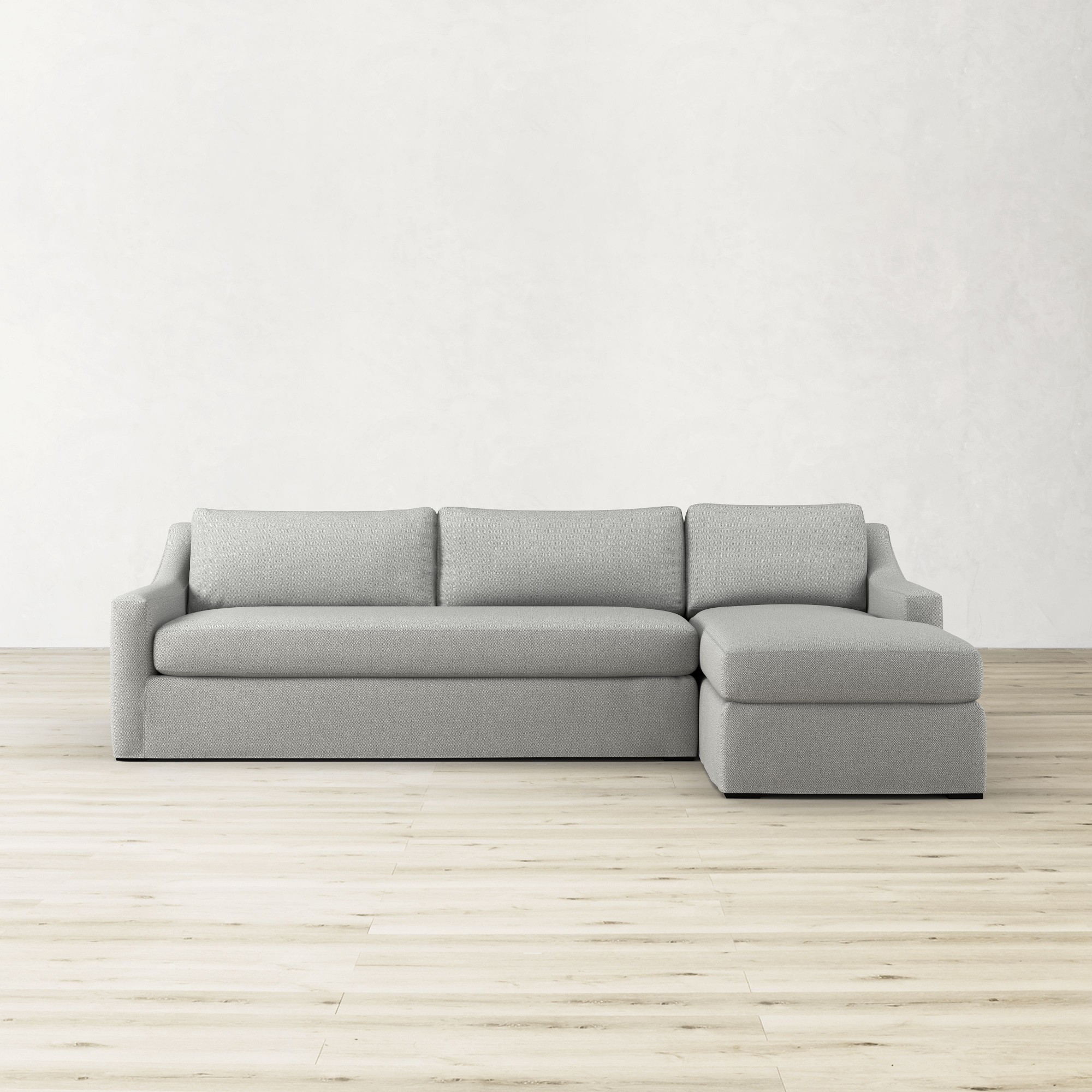 Ghent Slope Arm Slipcovered 2-Piece L-Shape Sofa with Chaise (109)