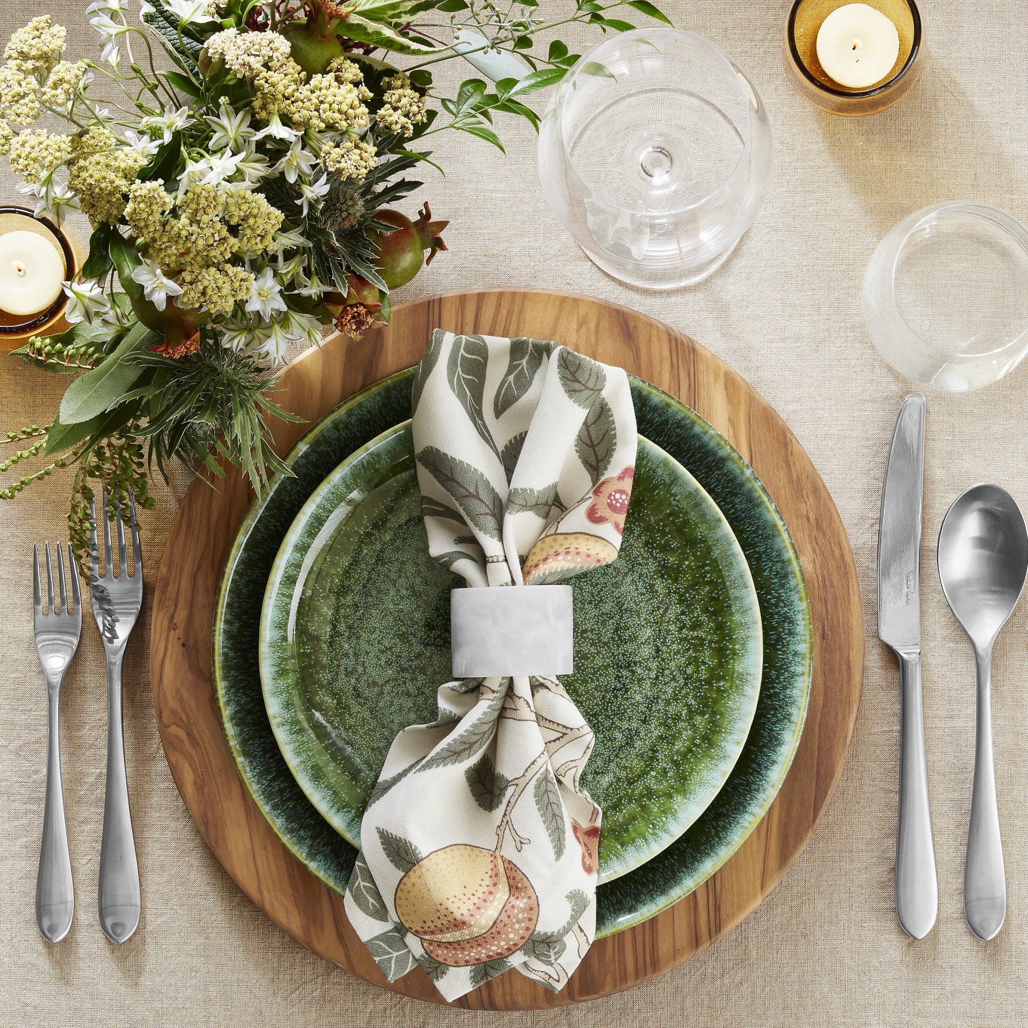 Morris & Co. Golden Fruit Napkins, Set of 4