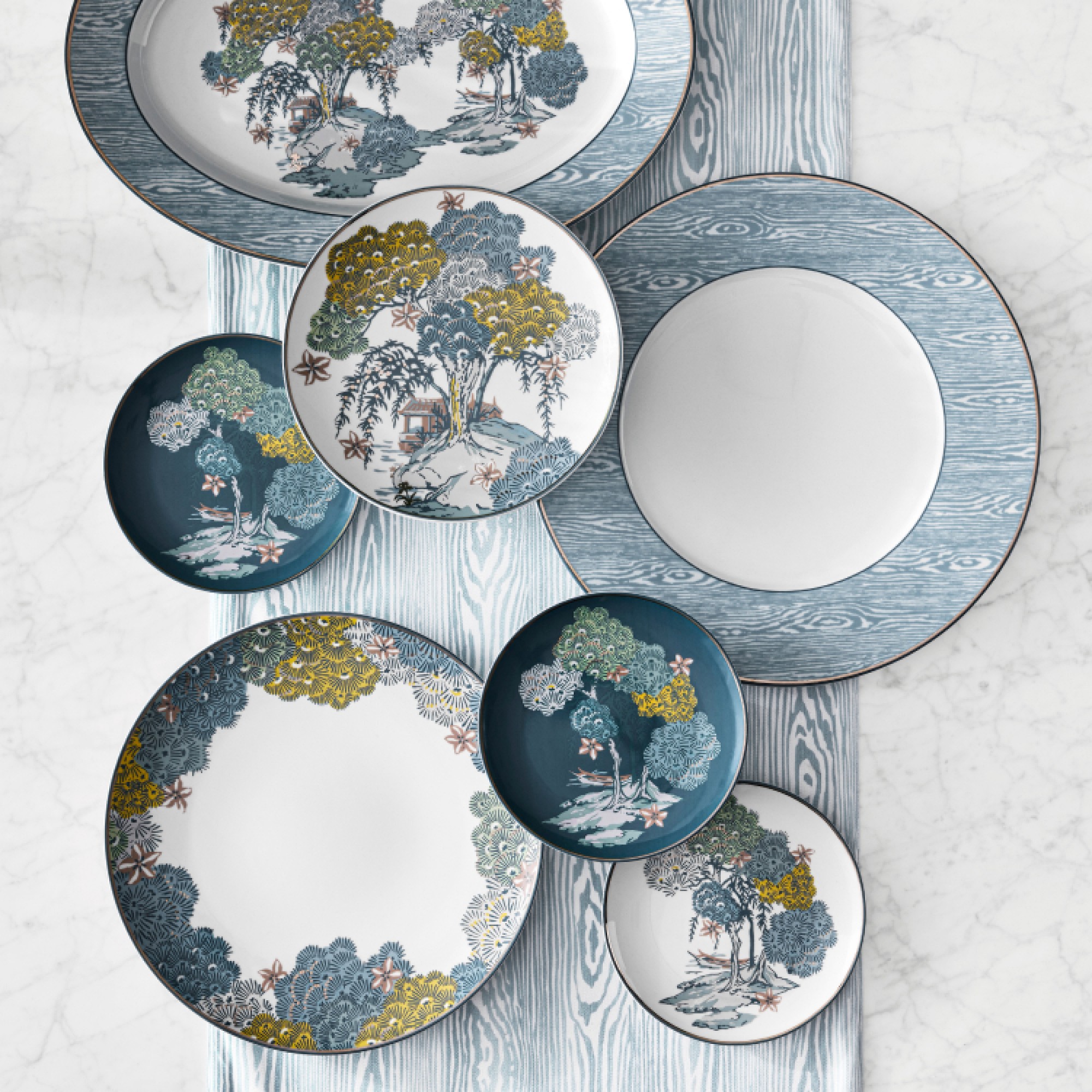 Scalamandré Sea of Trees Dinnerware Collection