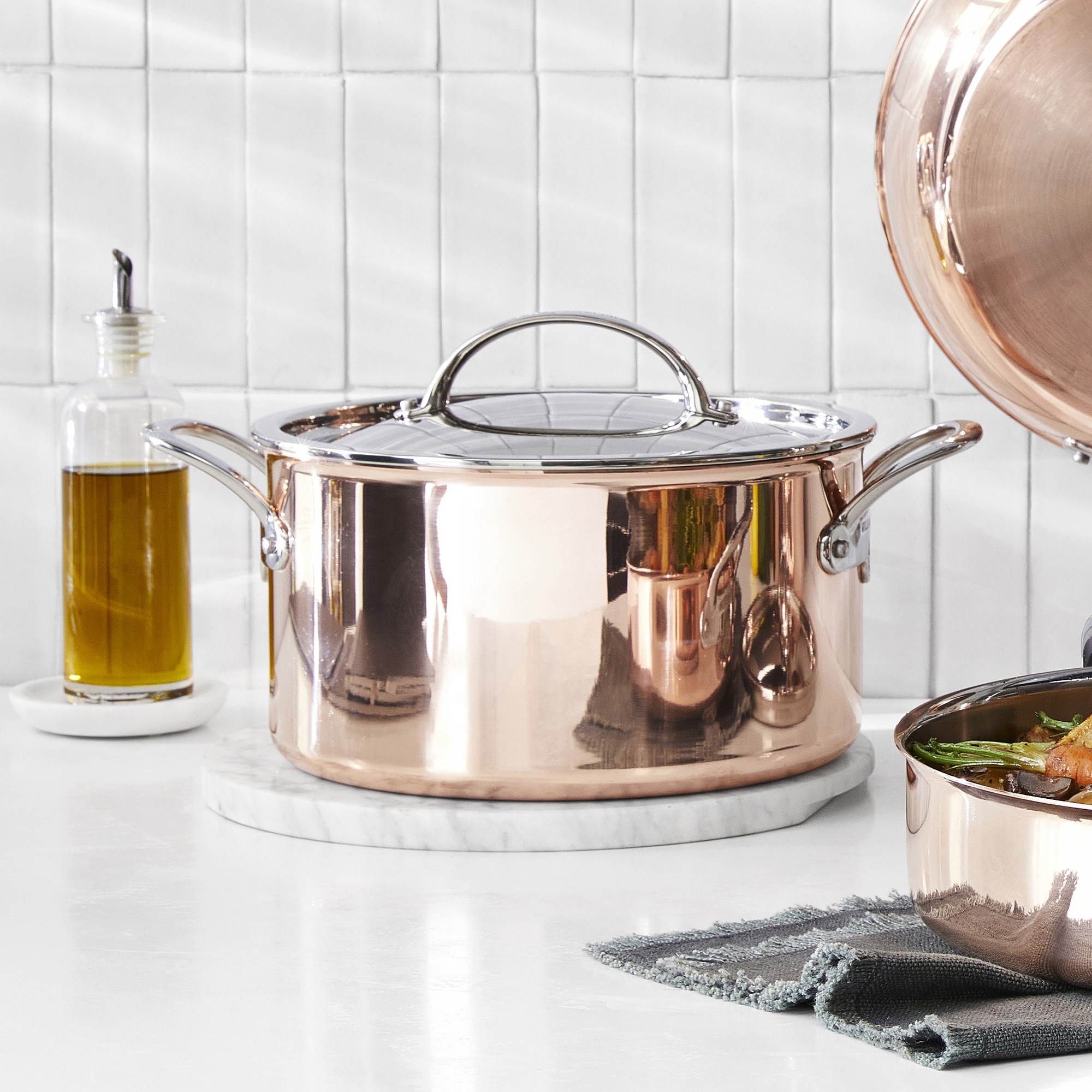 Williams Sonoma Signature Thermo-Clad™ Copper Stockpot