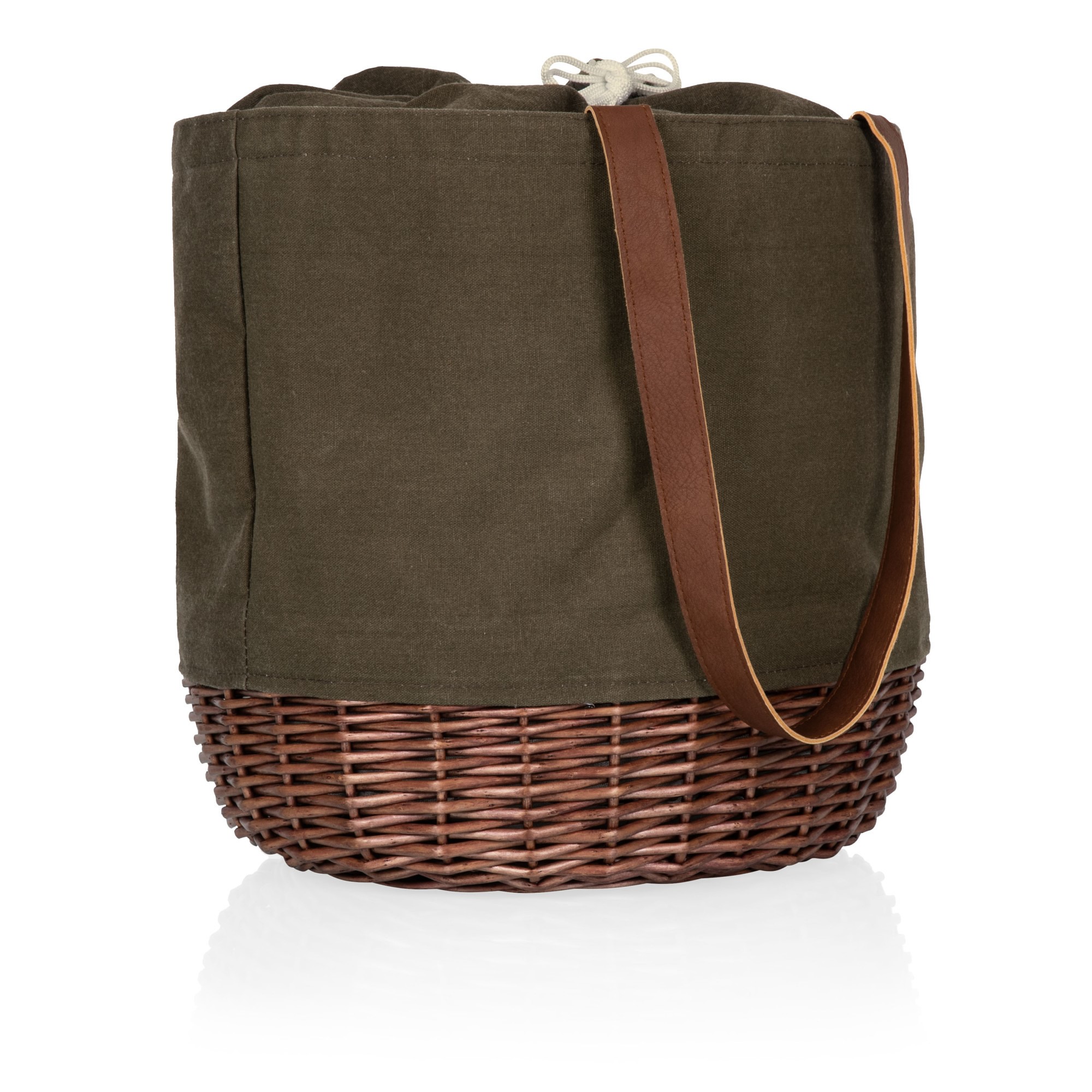 Seville Canvas and Willow Basket Tote