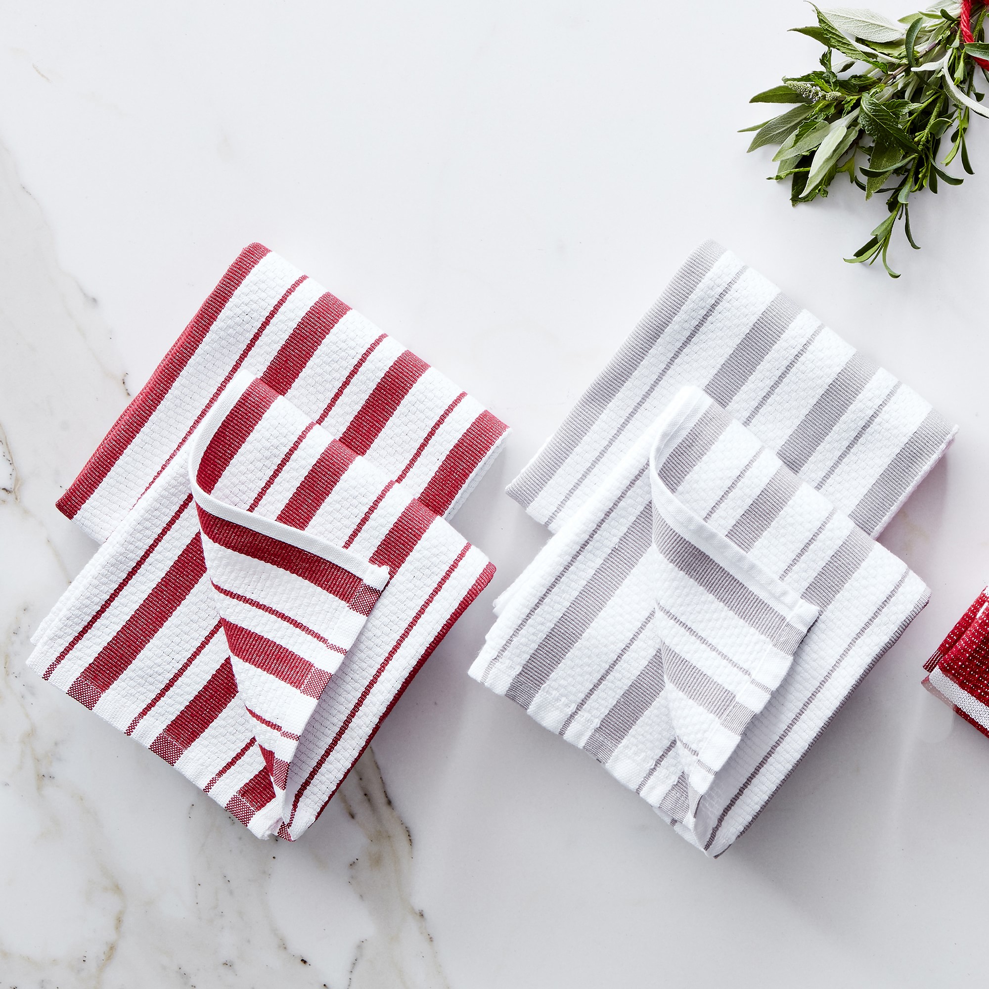 Williams Sonoma Classic Striped Dishcloths, Set of 4