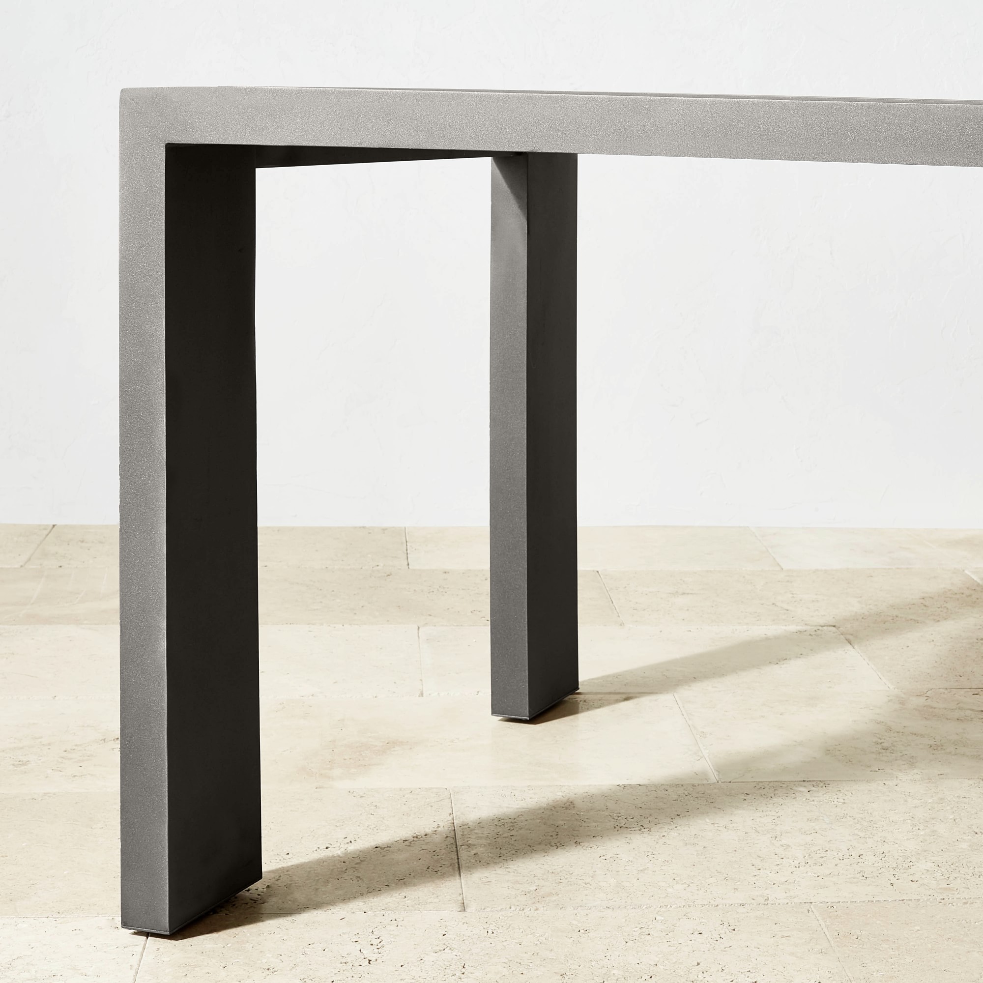 Larnaca Slate Grey Metal Dining Table & Dining Chairs (94-108)