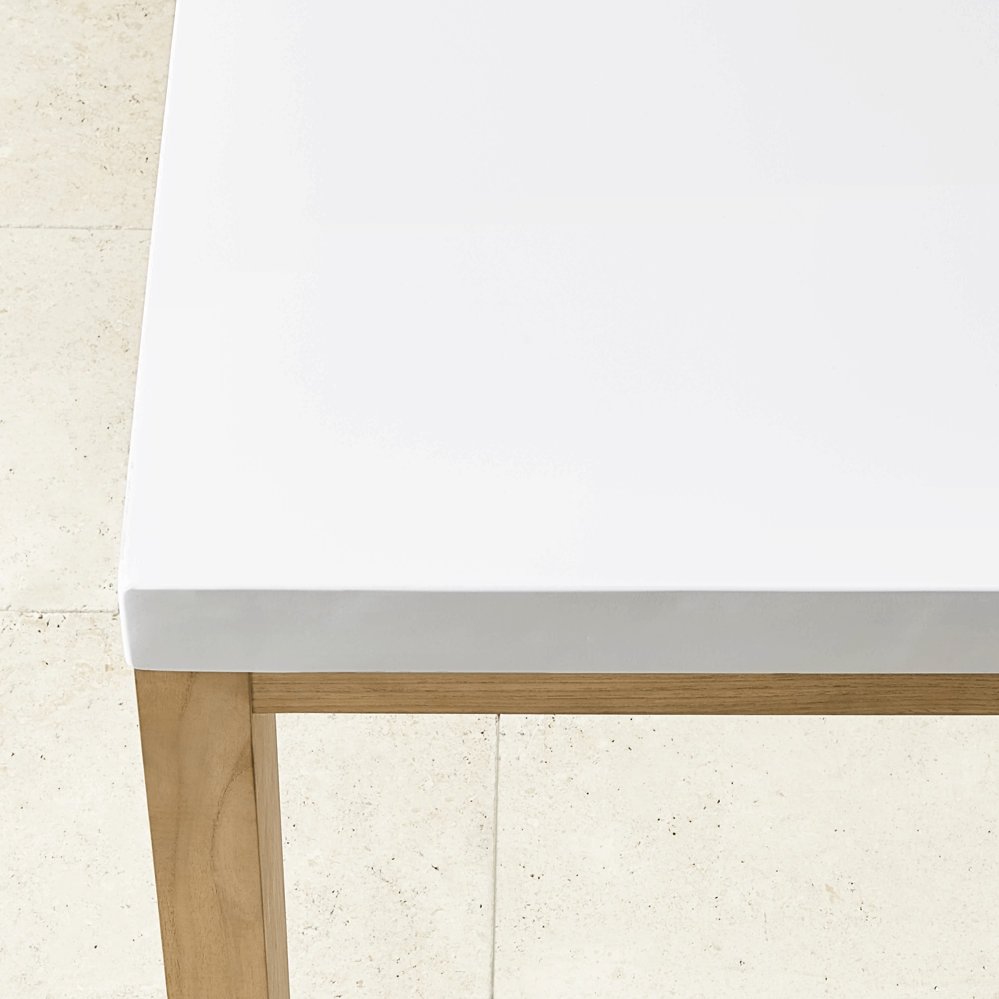 Larnaca Outdoor Teak Fiberstone Dining Table (96-108)