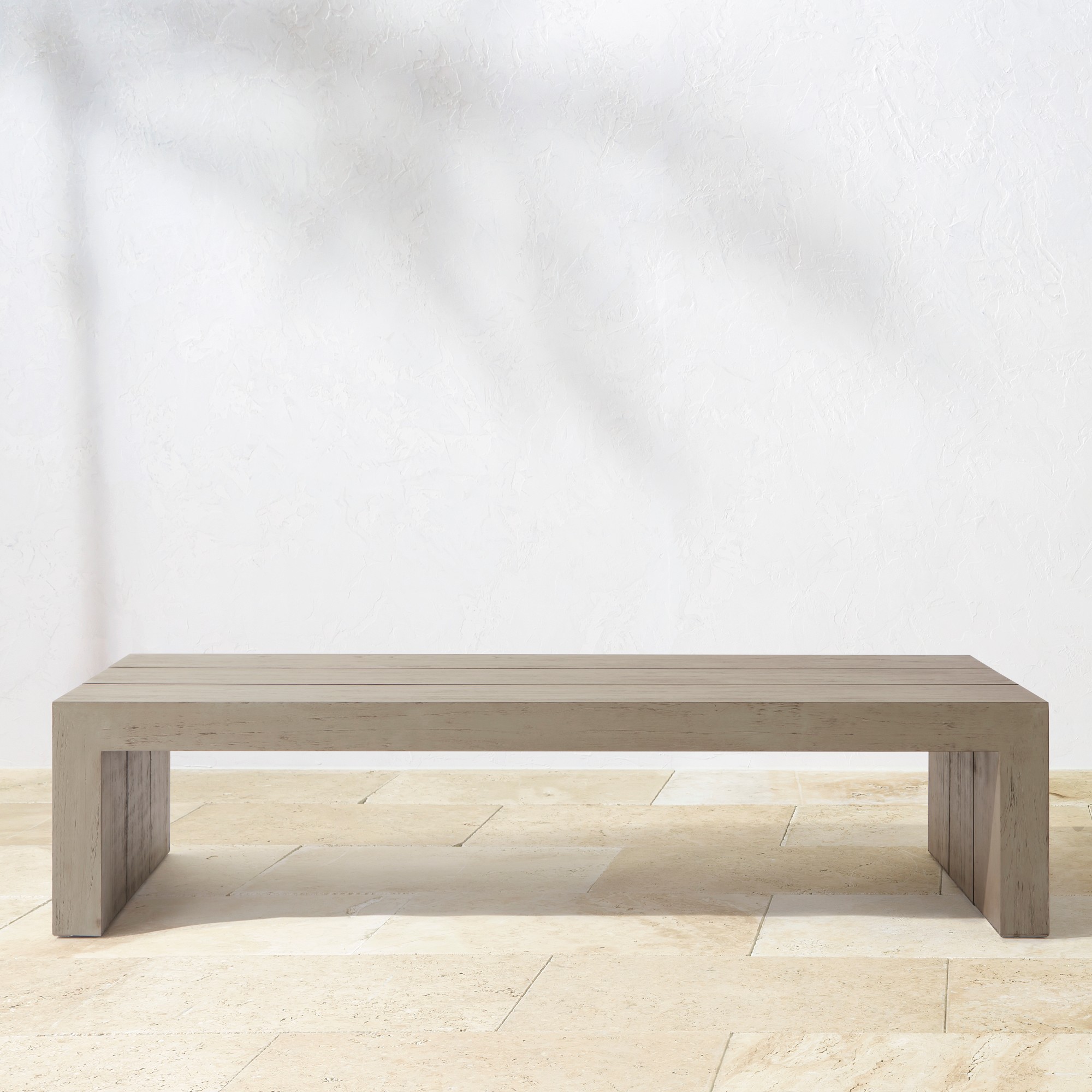 Larnaca Outdoor Grey Teak Rectangular Coffee Table (60)