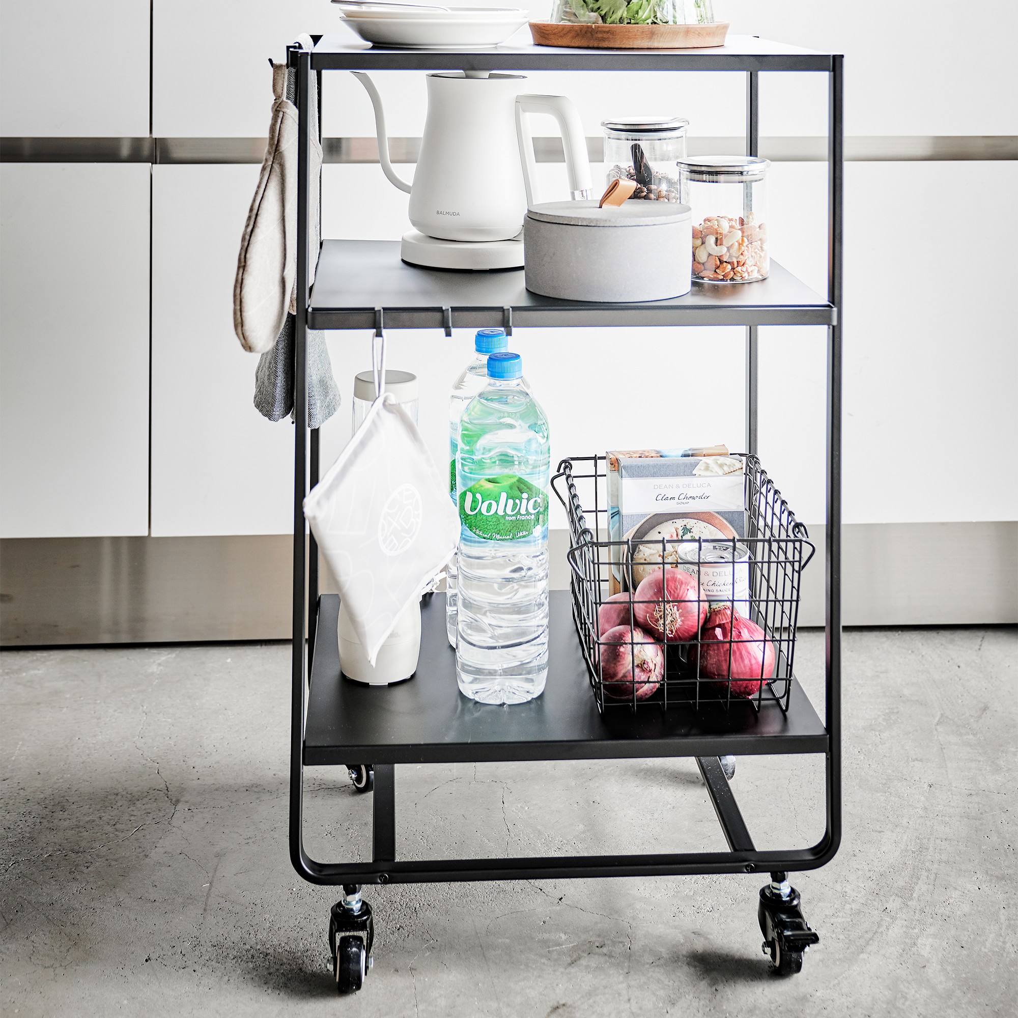 Yamazaki Home Tower Rolling Utility Cart