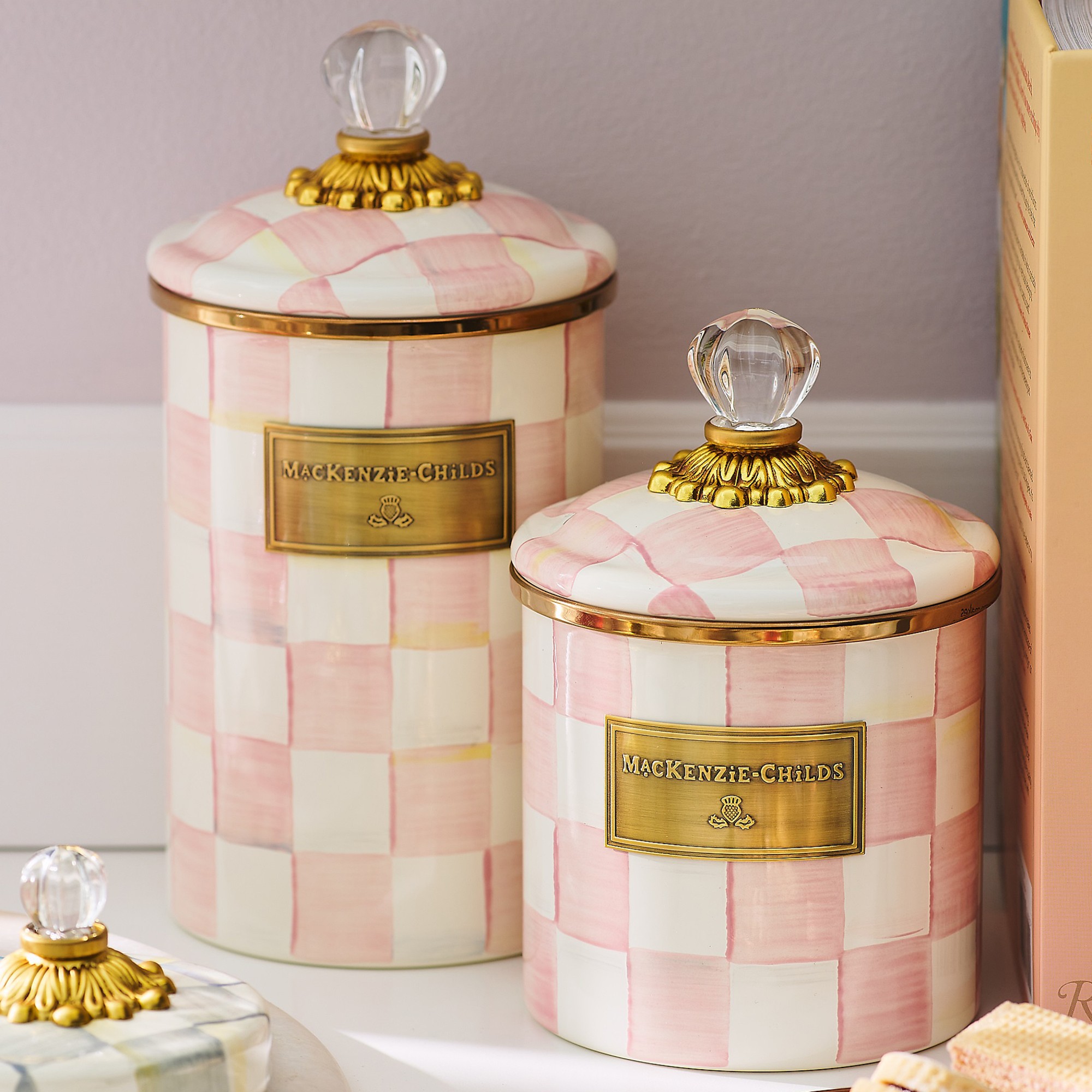 MacKenzie-Childs Rosy Check Canister