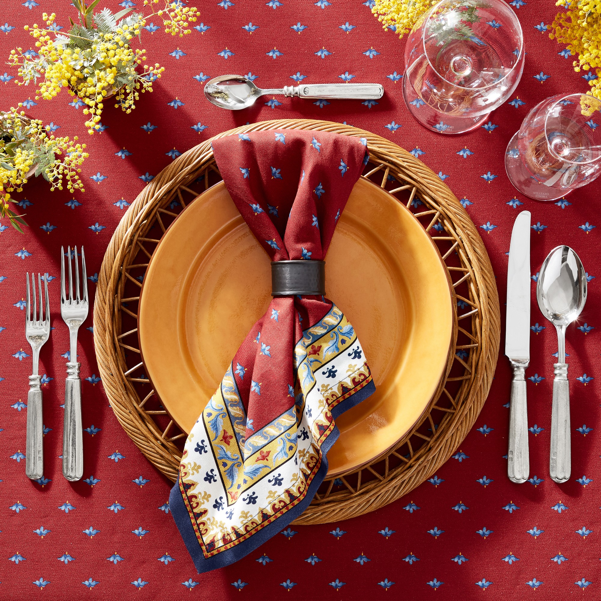 Sicily Red Napkins, Set of 4