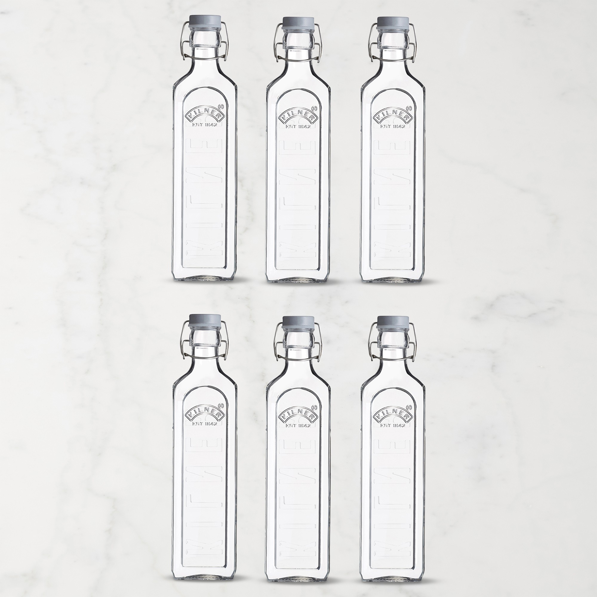 Kilner Clip Top Bottle, Set of 6