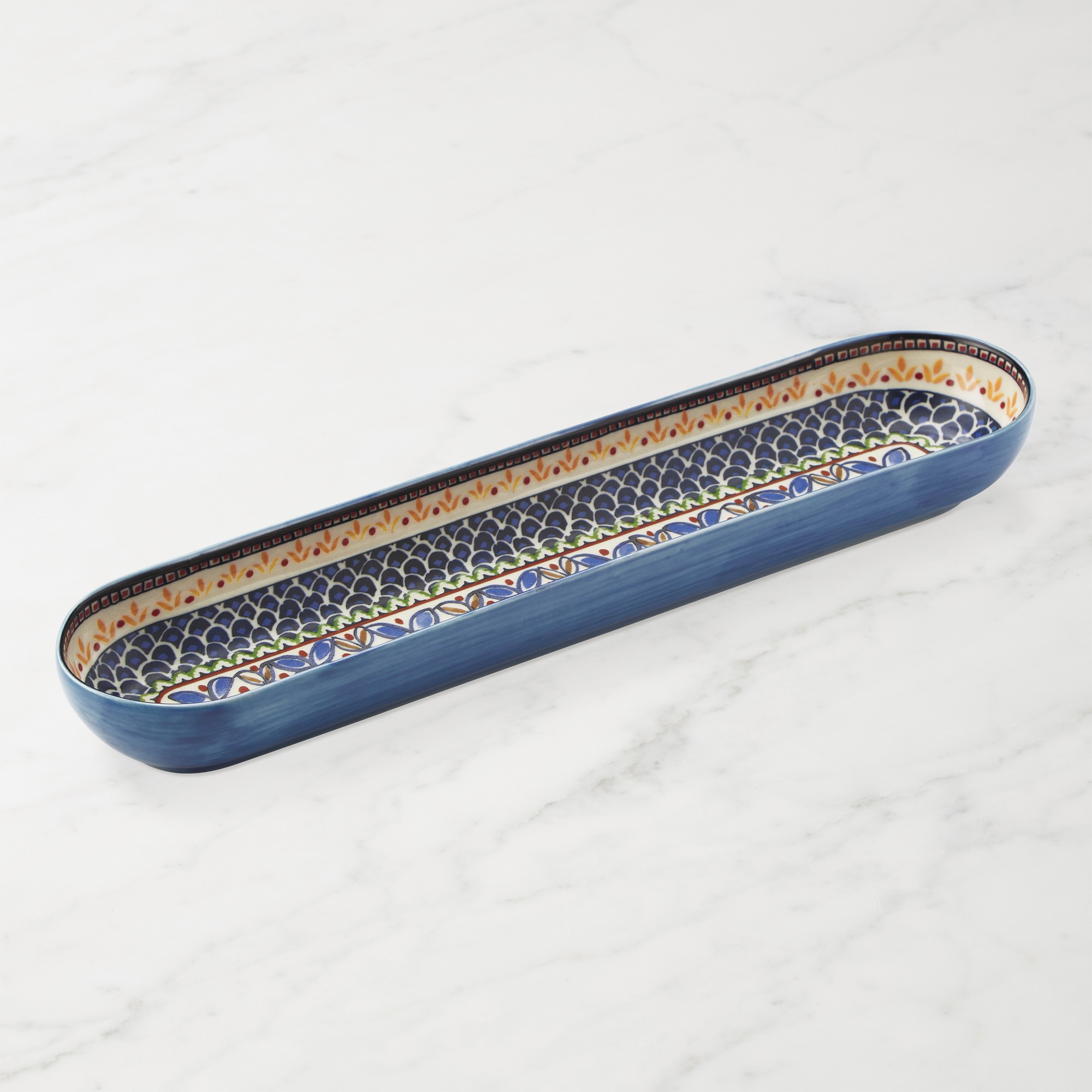 Sicily Ceramic Oval Antipasti Dish