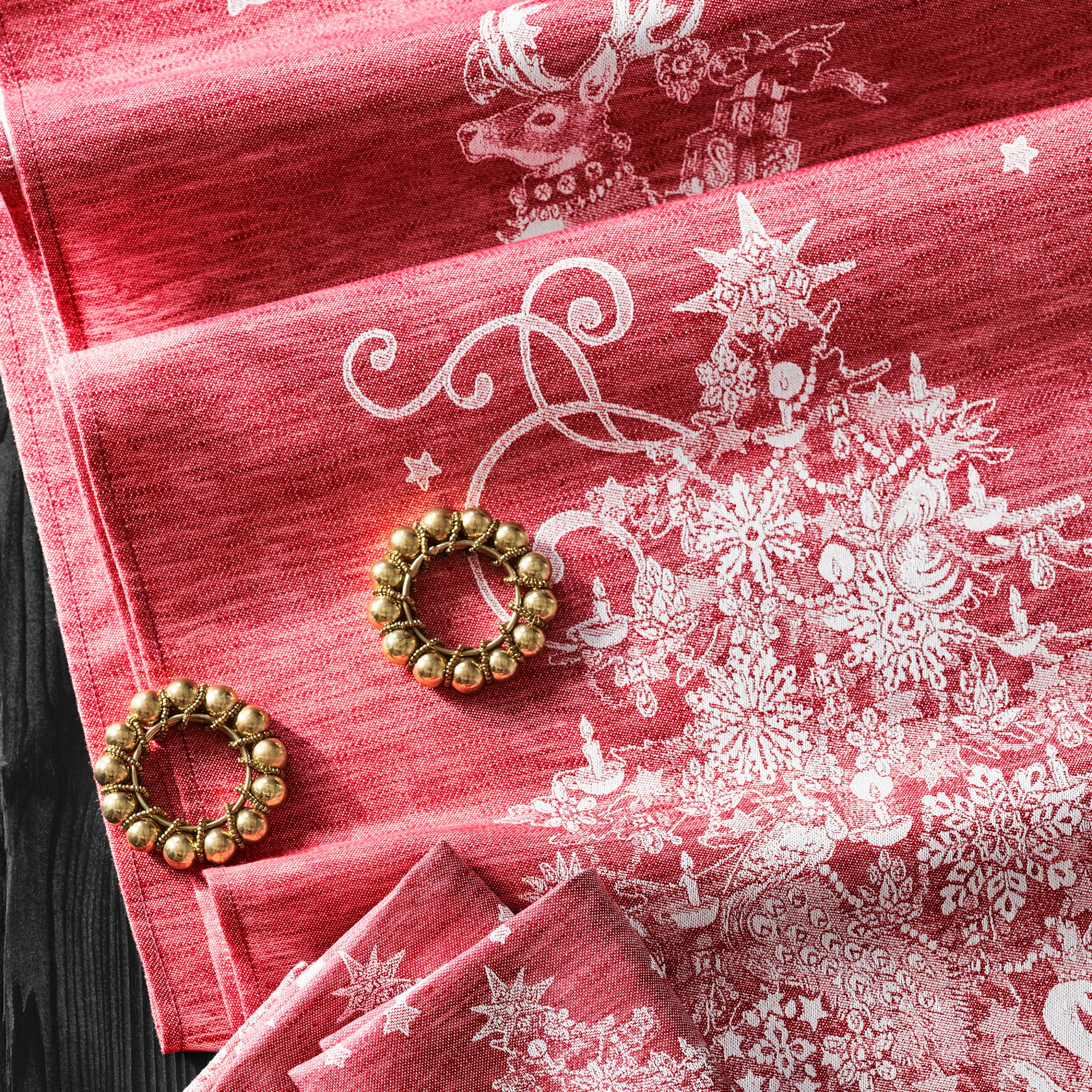 Gold Crown Napkin Rings, Set of 4