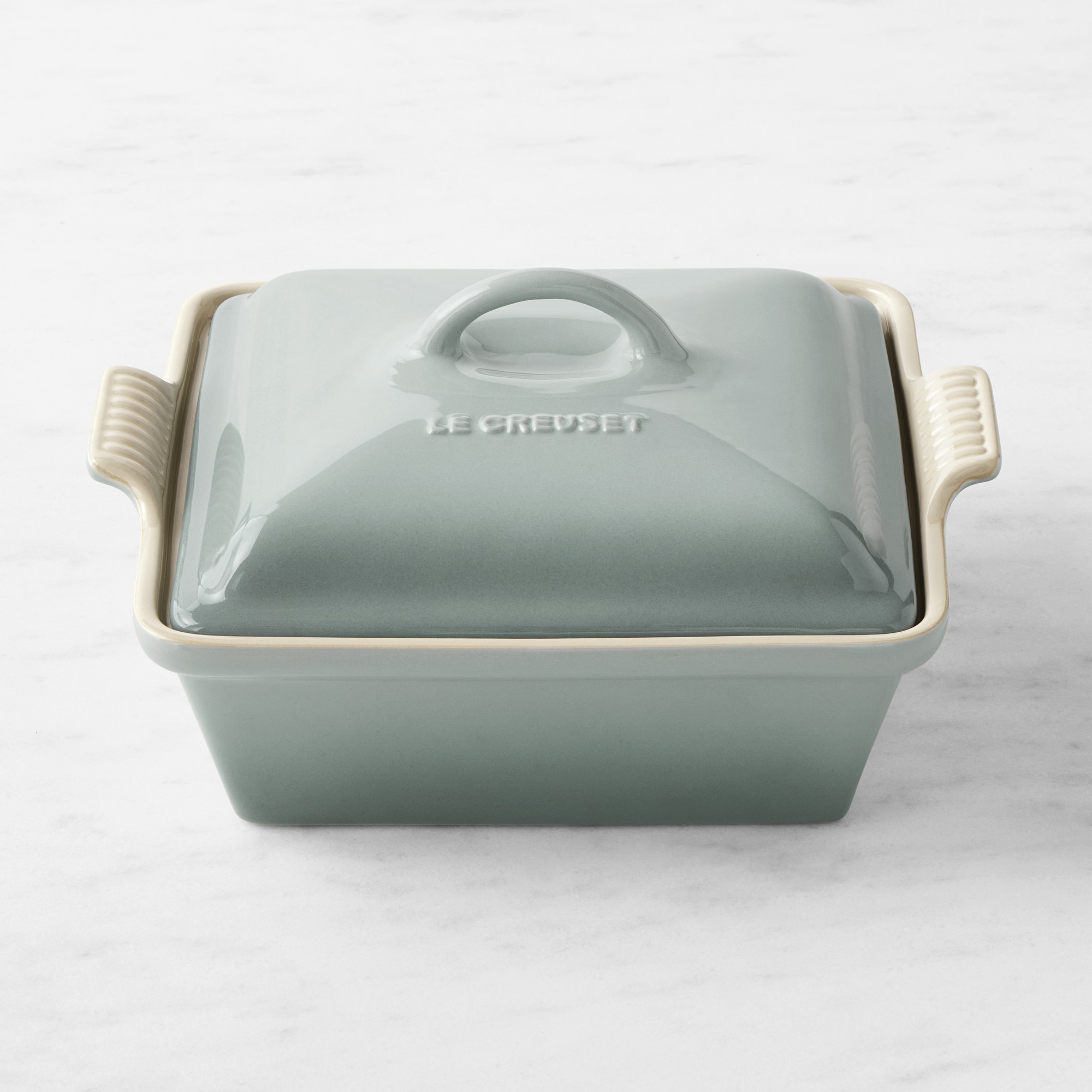 Le Creuset Stoneware Heritage Covered Square Baker, 2 1/2-Qt.