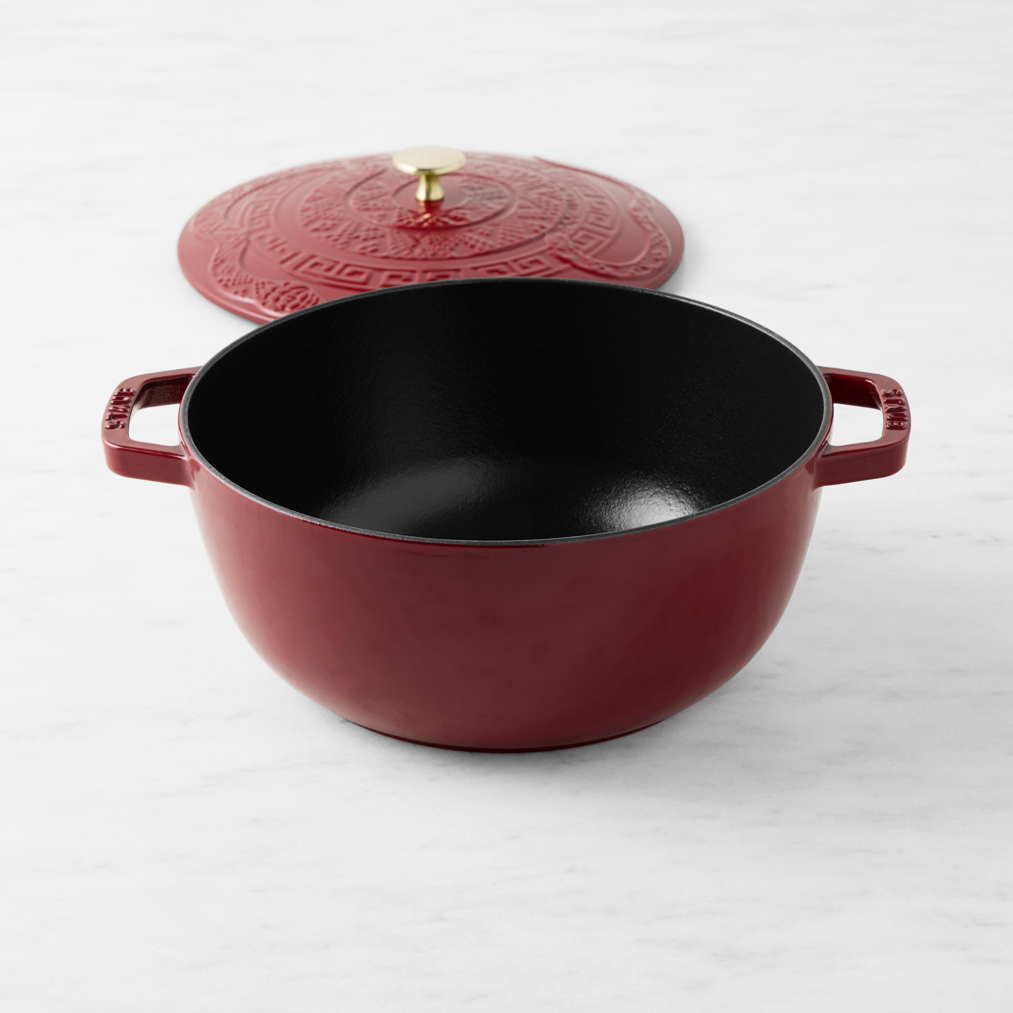 Staub Enameled Cast Iron Essential French Oven with Snake Lid, 5-Qt.
