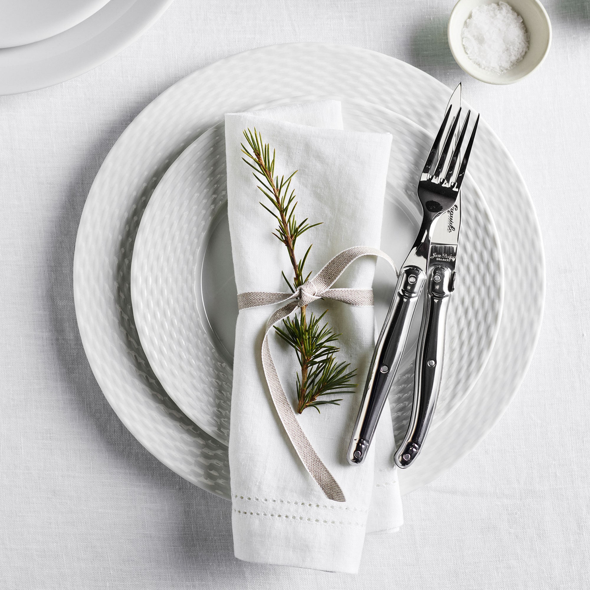 Pillivuyt Basketweave Porcelain Dinnerware Sets