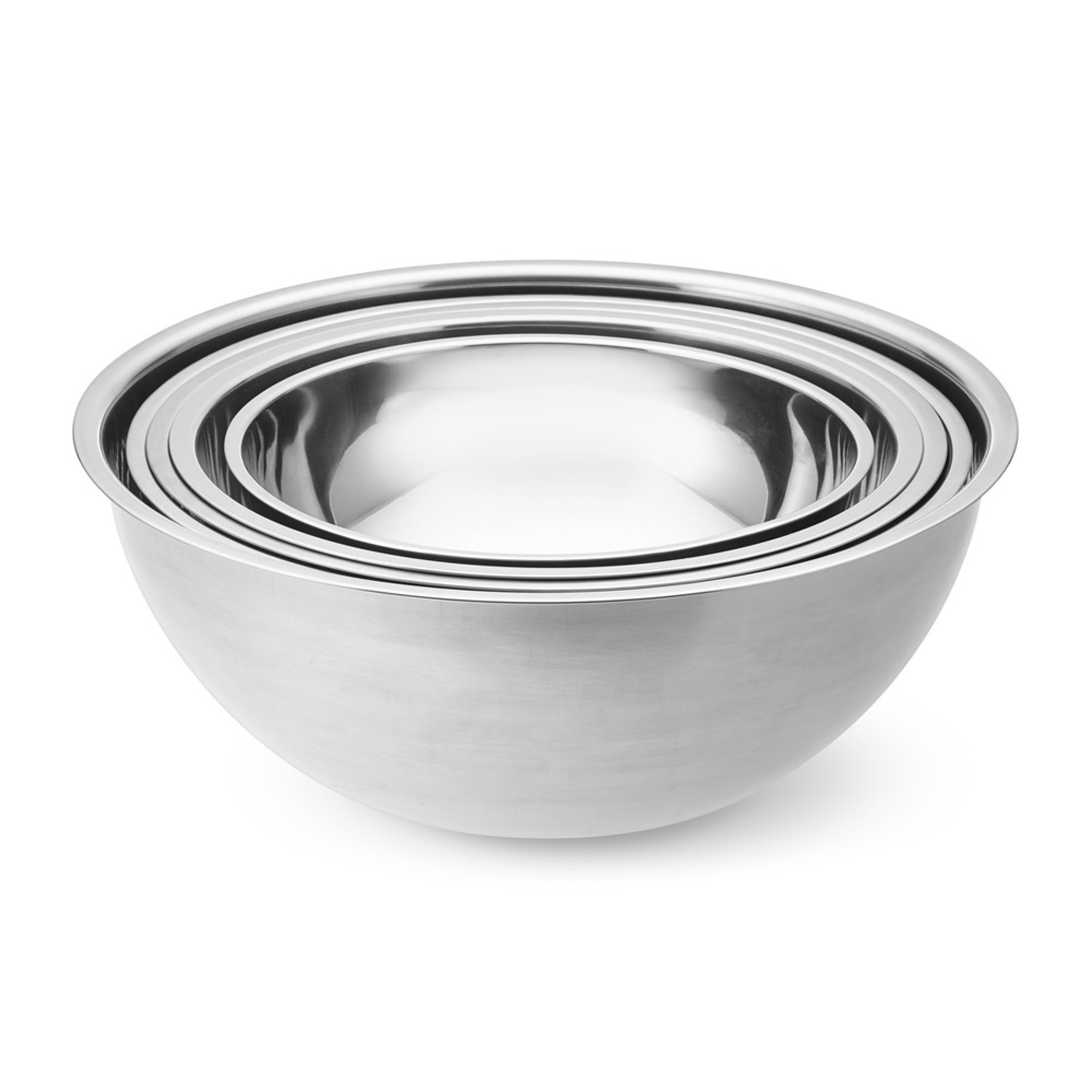 Stainless-Steel Restaurant Mixing Bowls