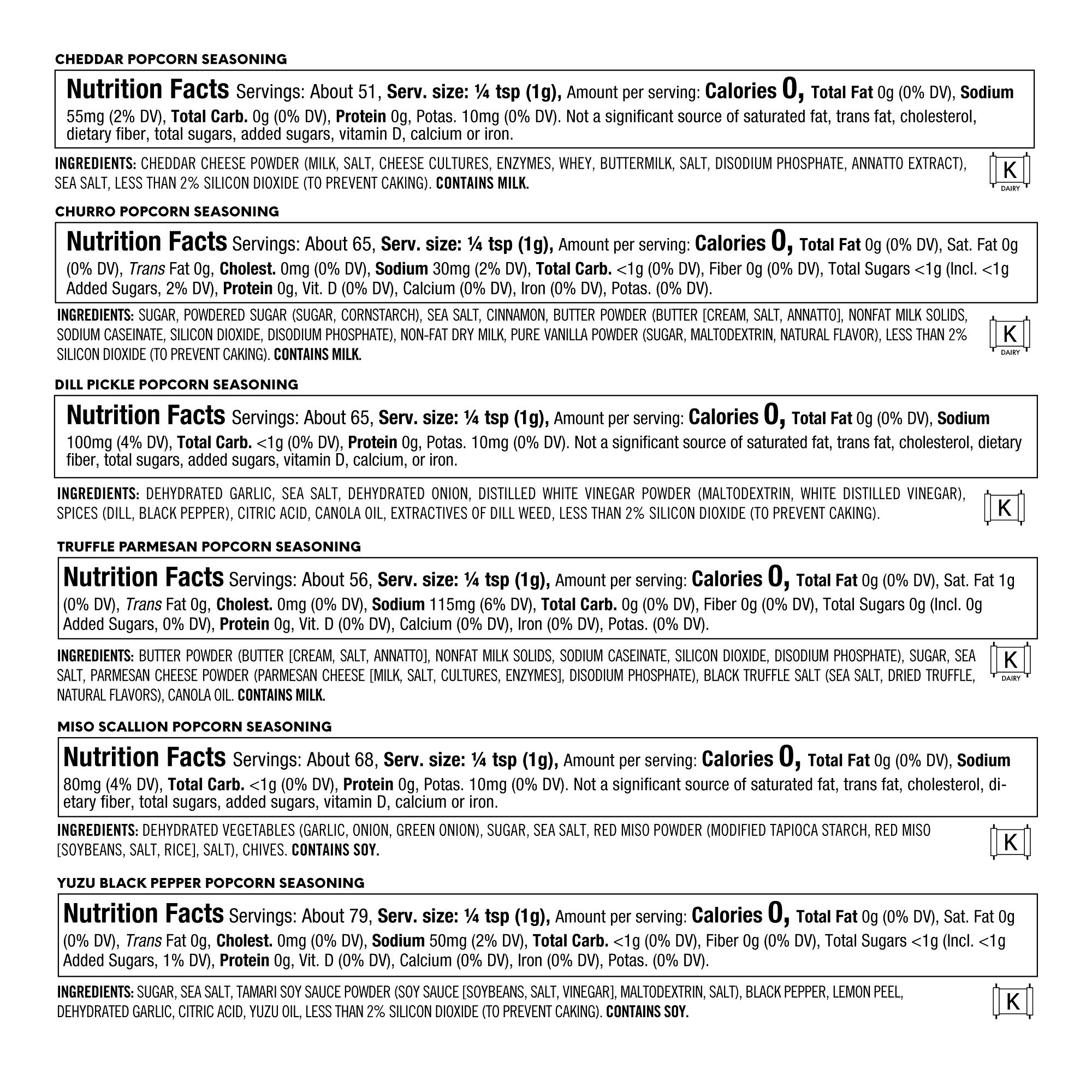 Williams Sonoma Popcorn Seasoning Gift Set