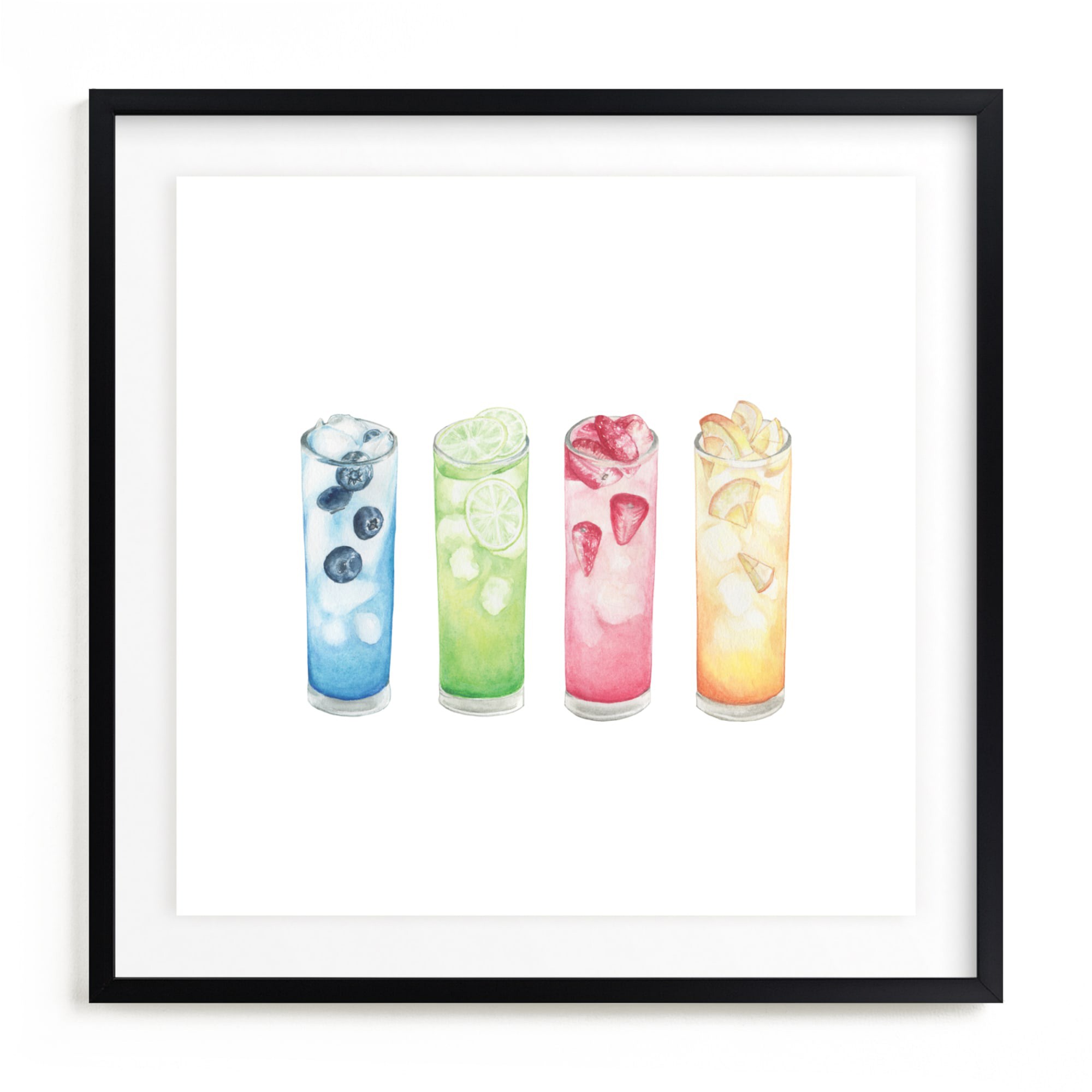 Watercolor Drinks Open Edition Kitchen Art by Minted