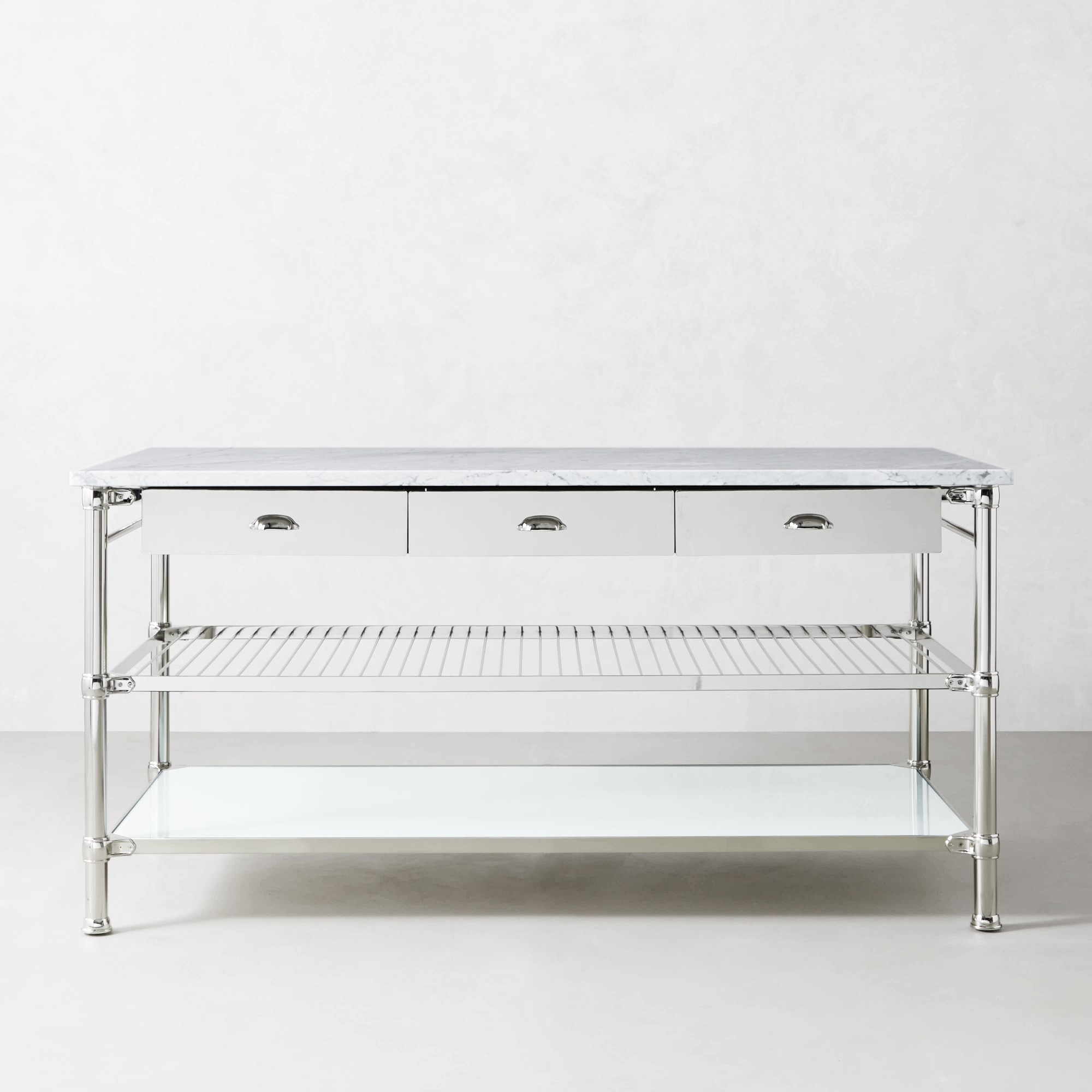 Modular Double Kitchen Island with Marble Top (72)